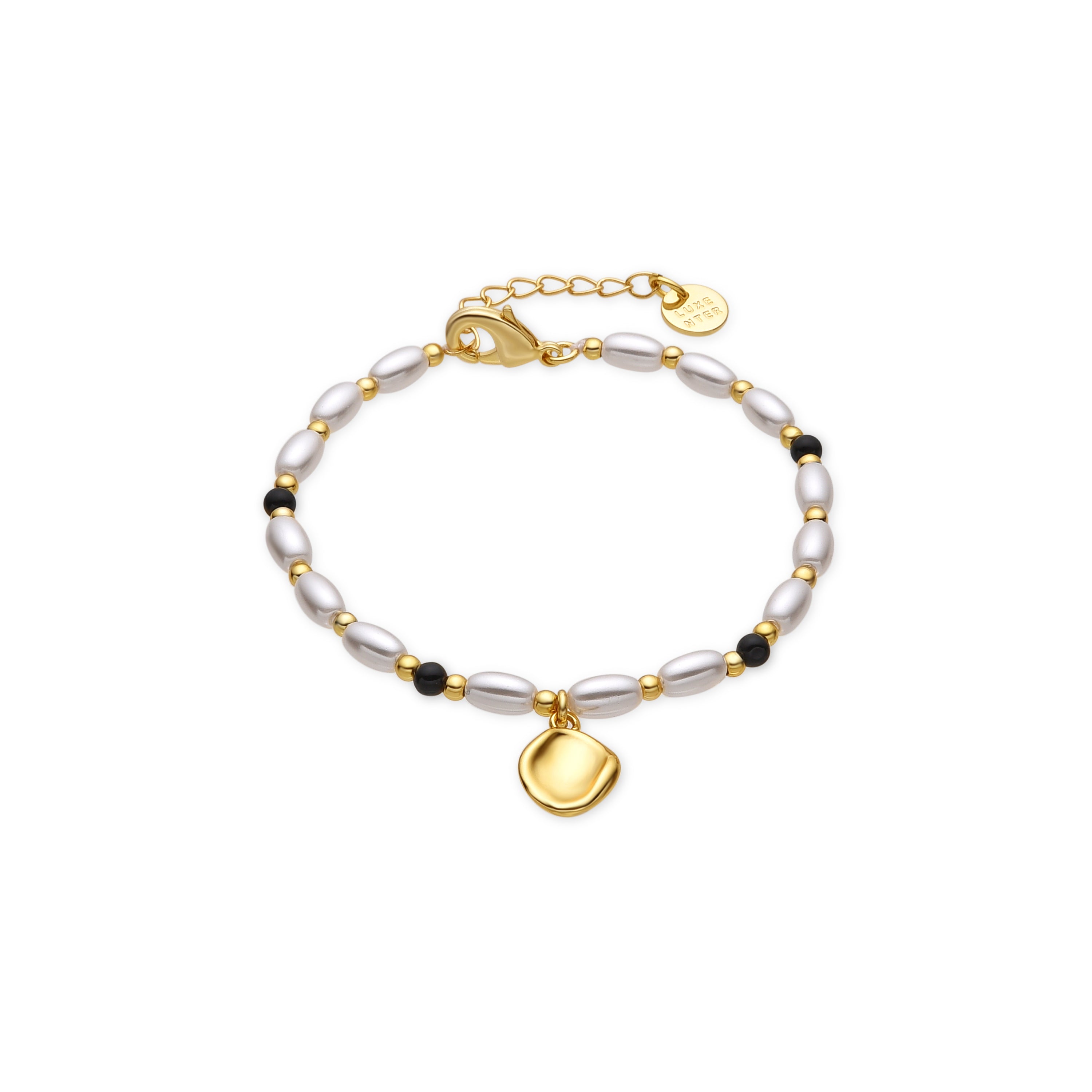 Bracciale con Perla Bianca finitura oro 18k - Zizi