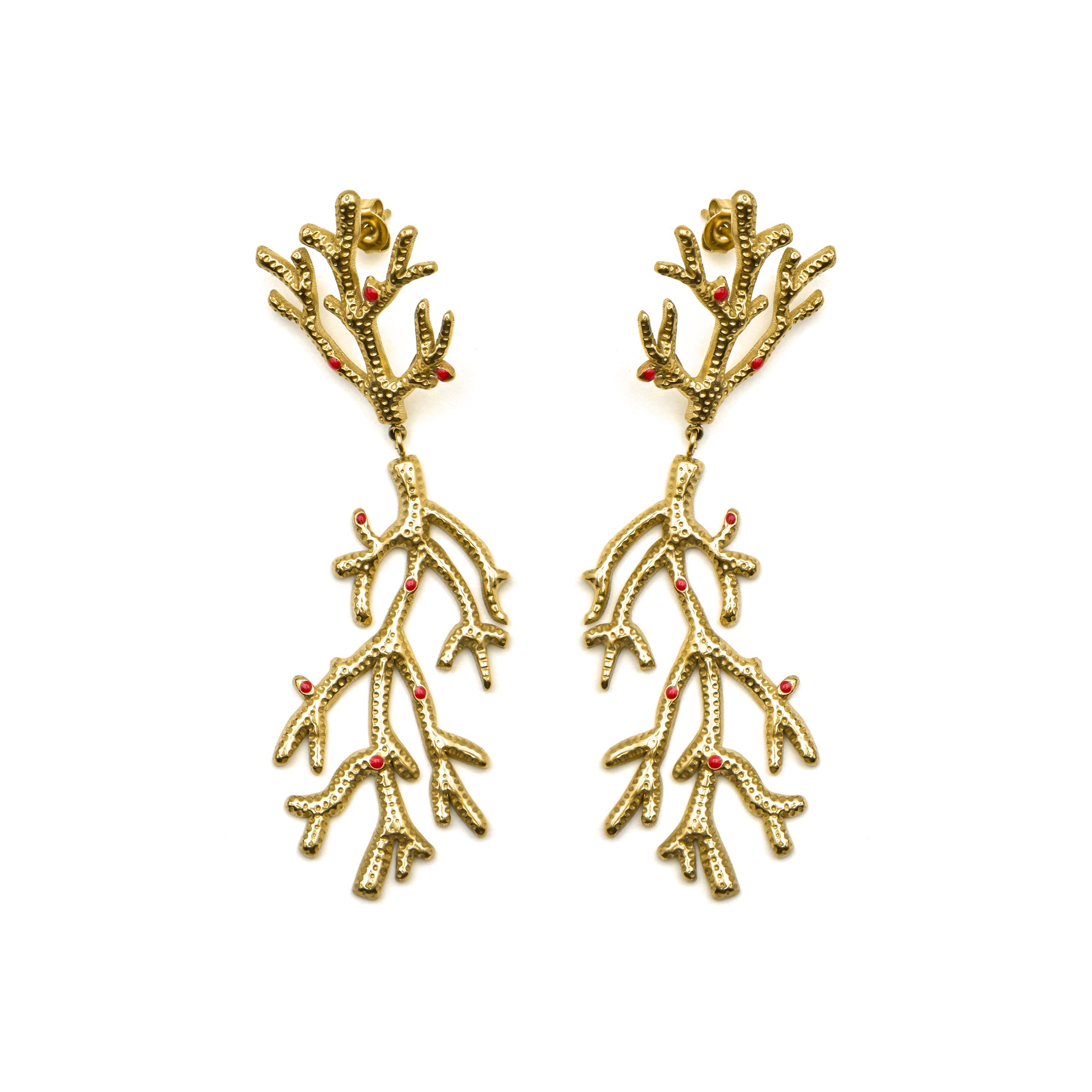 Pendientes acabado oro 18k - Ikuzol