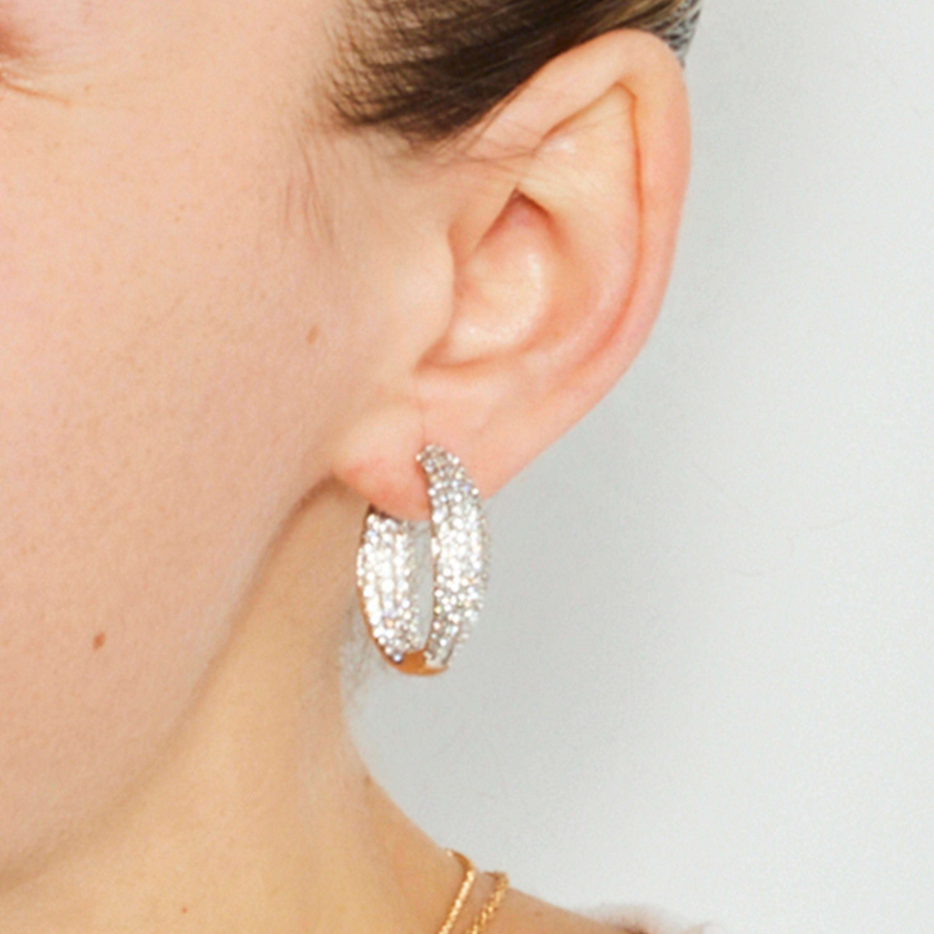 Boucles d'oreilles avec Zircone Brillante finition or 18k - Lioa