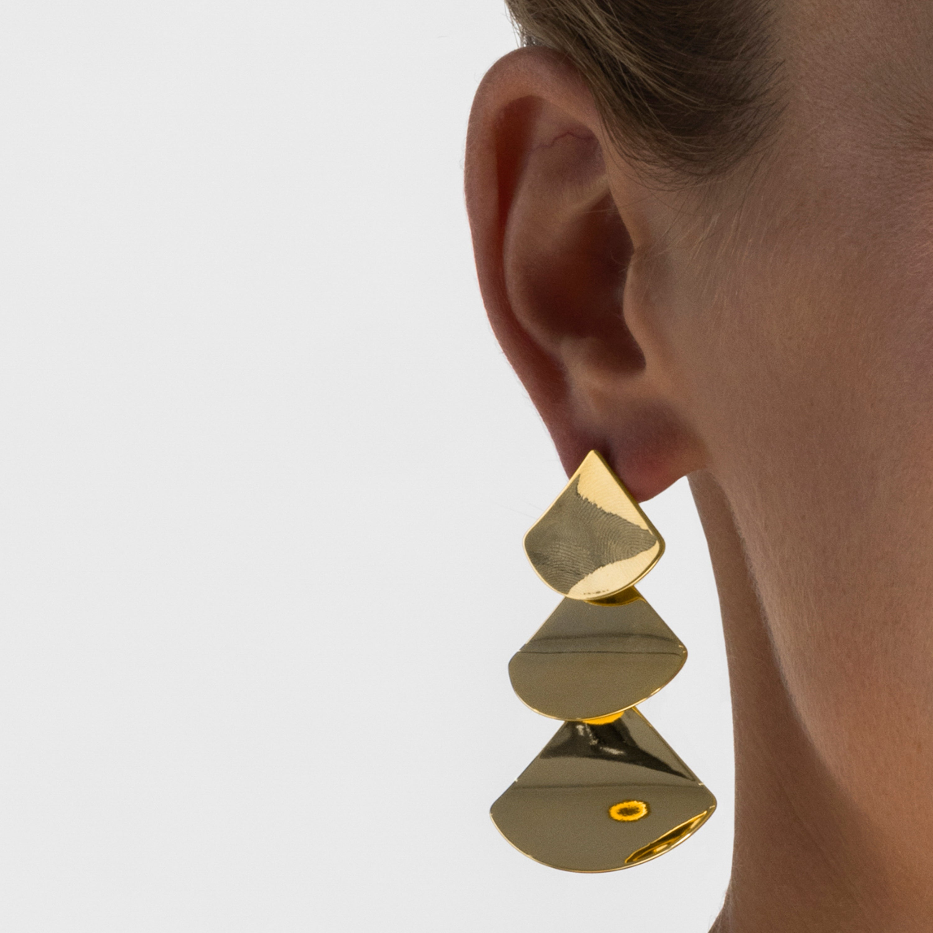Pendientes acabado oro 18k - Lyoda