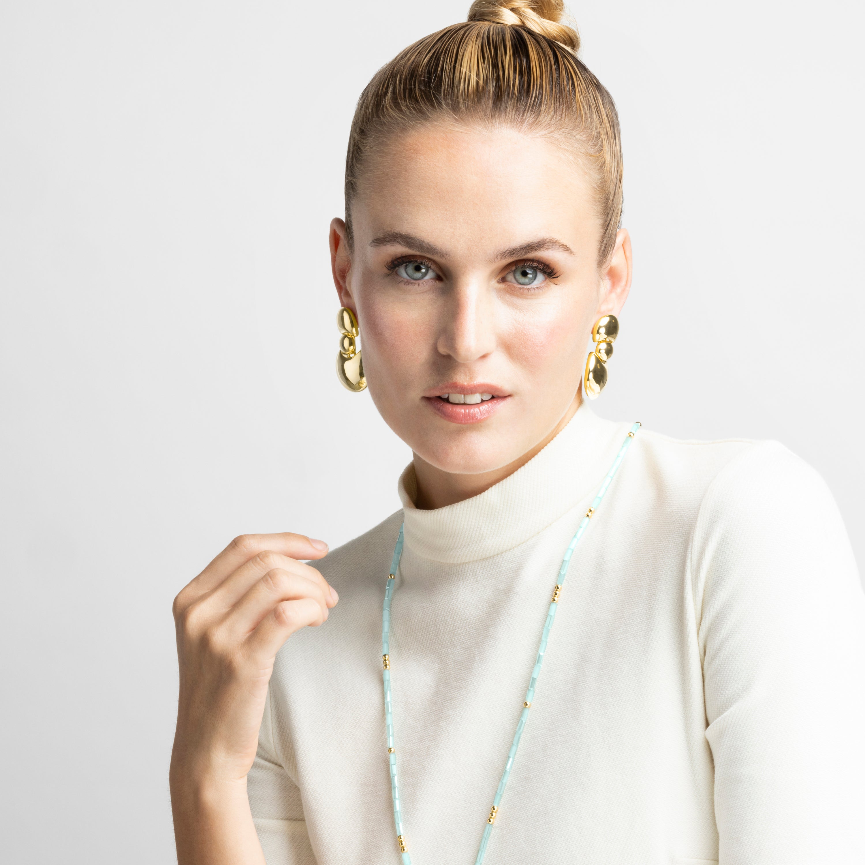 Pendientes acabado oro 18k - Shax