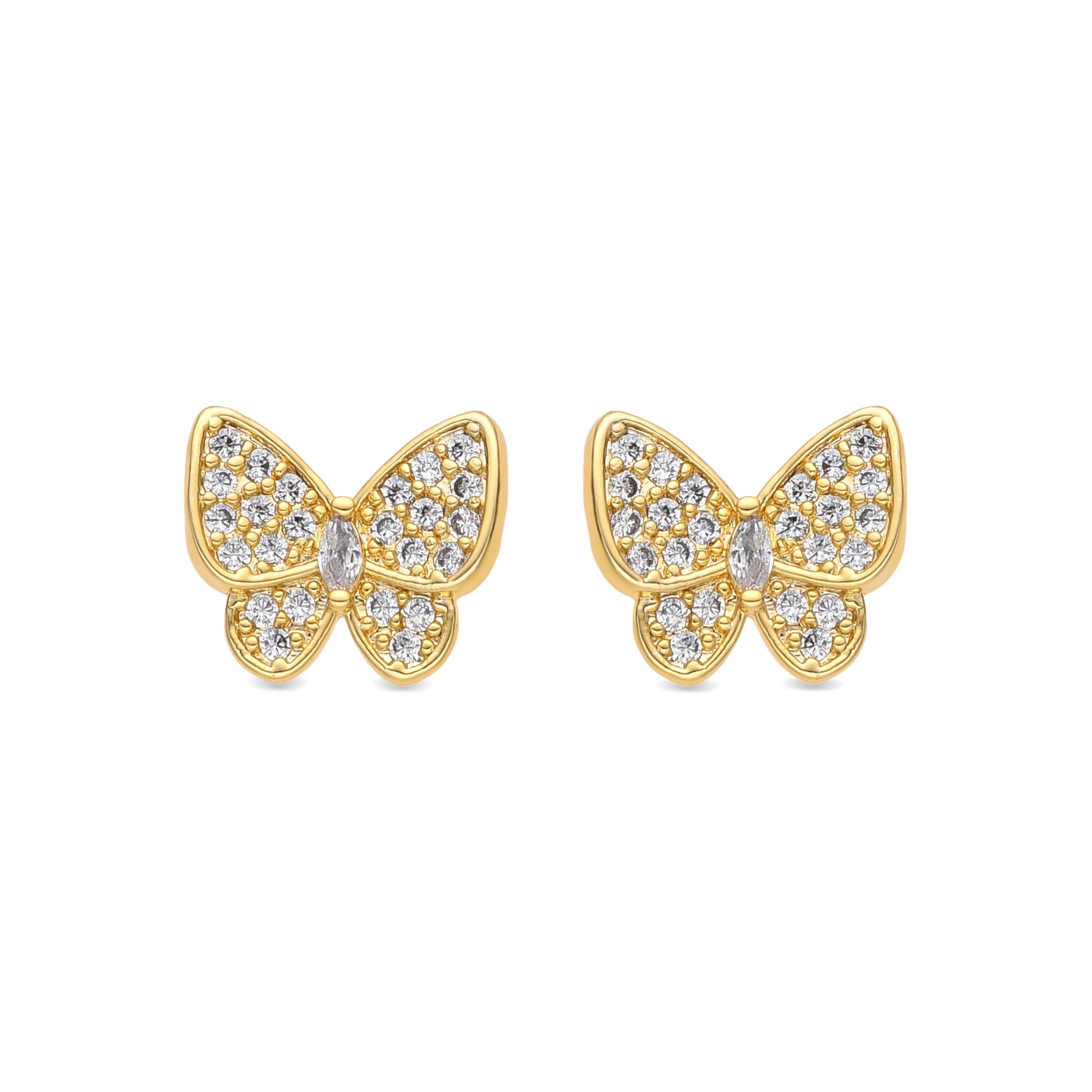 Ohrringe mit 18k Gelbgold-Finish und Brillanter Zirkonia - Vaxiuh
