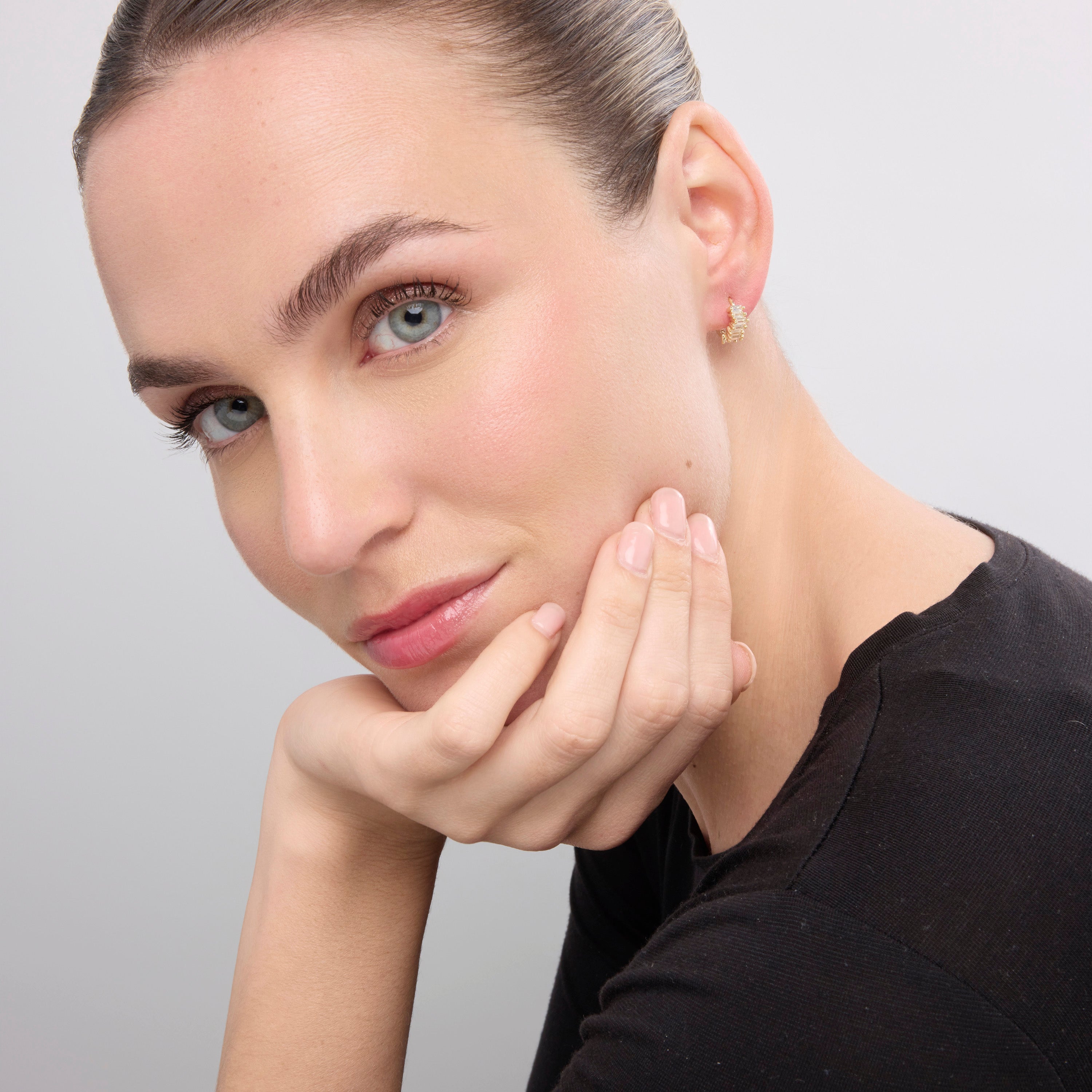 Ohrringe mit 18k Gelbgold-Finish und Brillanter Zirkonia - Miokel