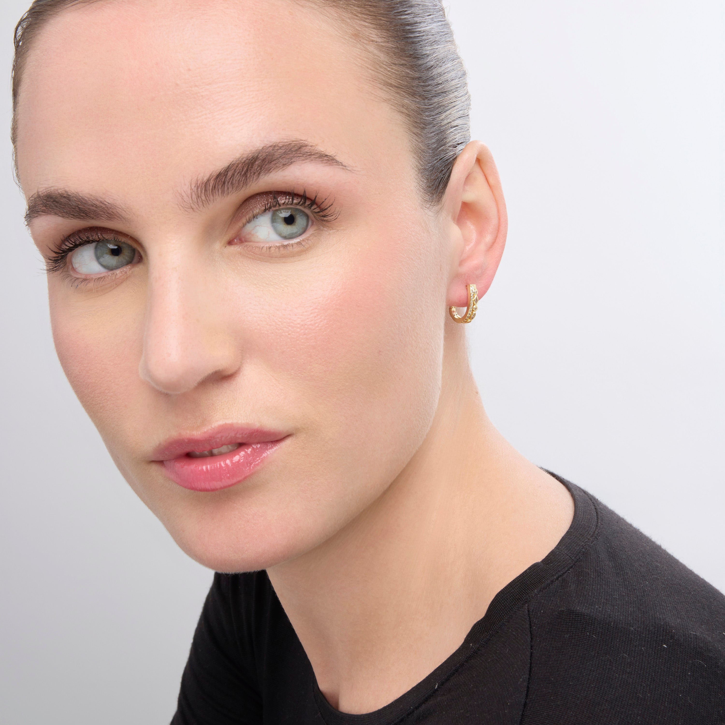 Ohrringe mit 18k Gelbgold-Finish und Brillanter Zirkonia - Hyco