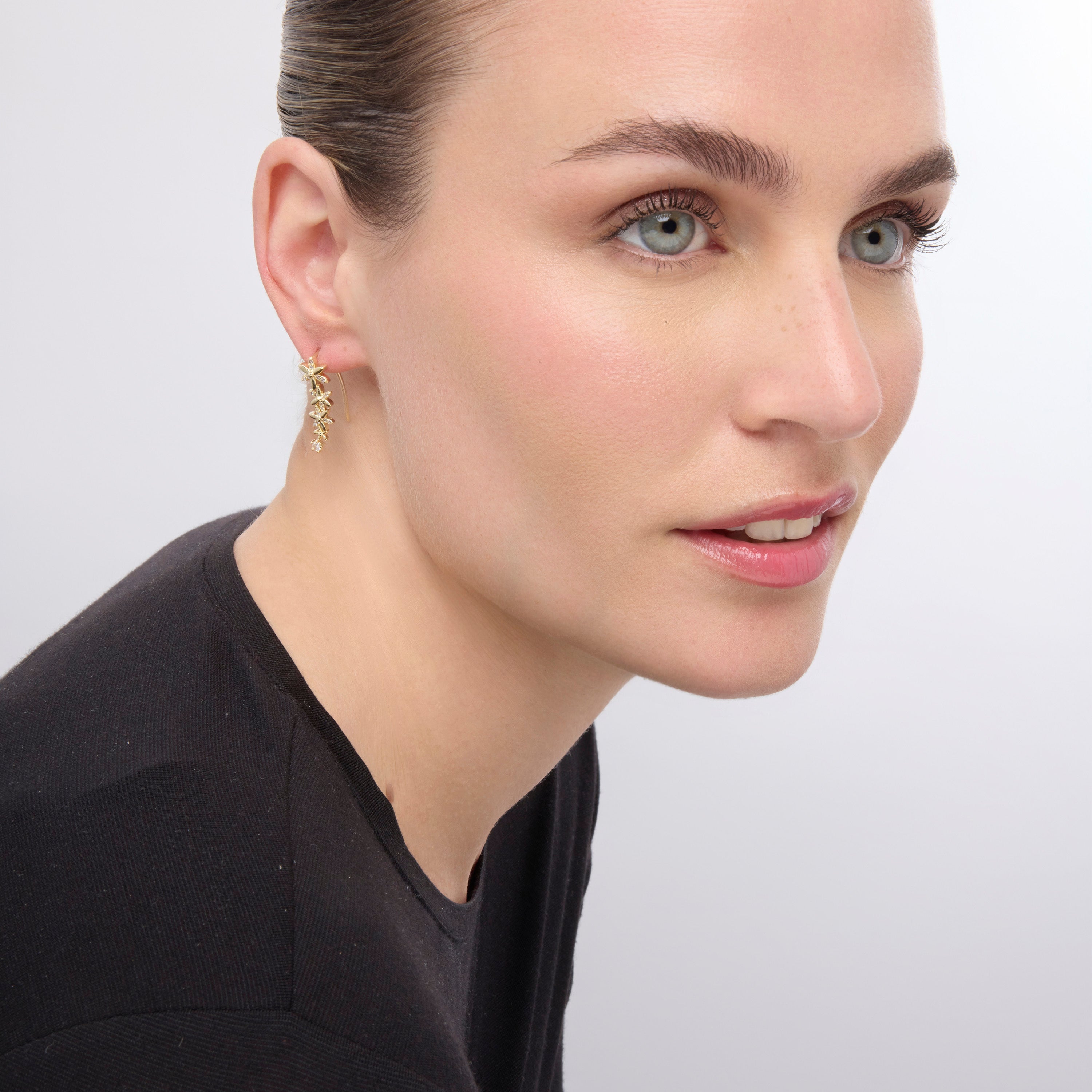 Ohrringe mit 18k Gelbgold-Finish und Brillanter Zirkonia - Anah