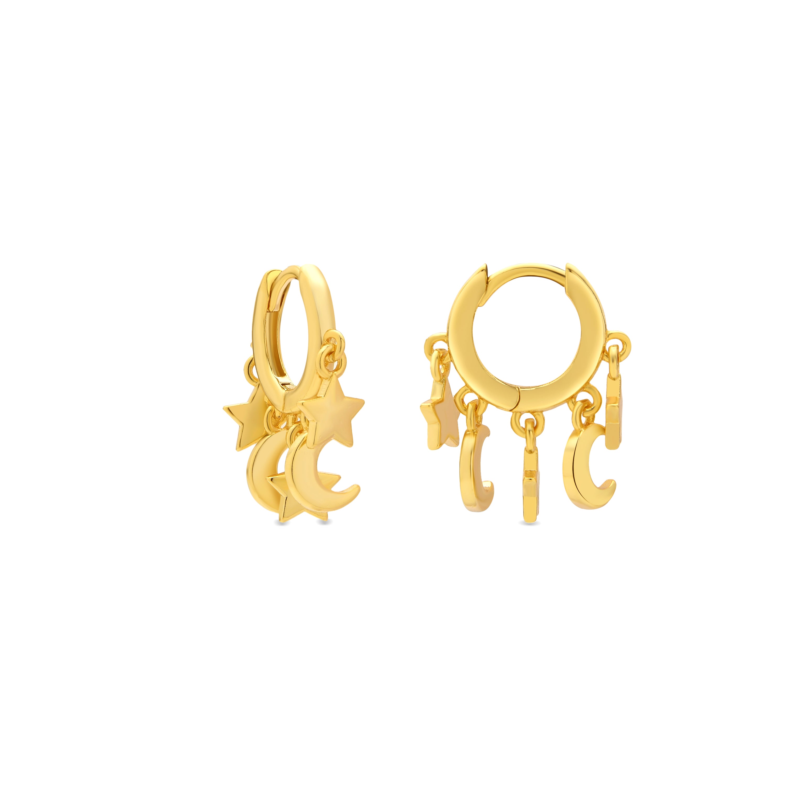 Boucles d'oreilles finition or jaune 18k - Praz