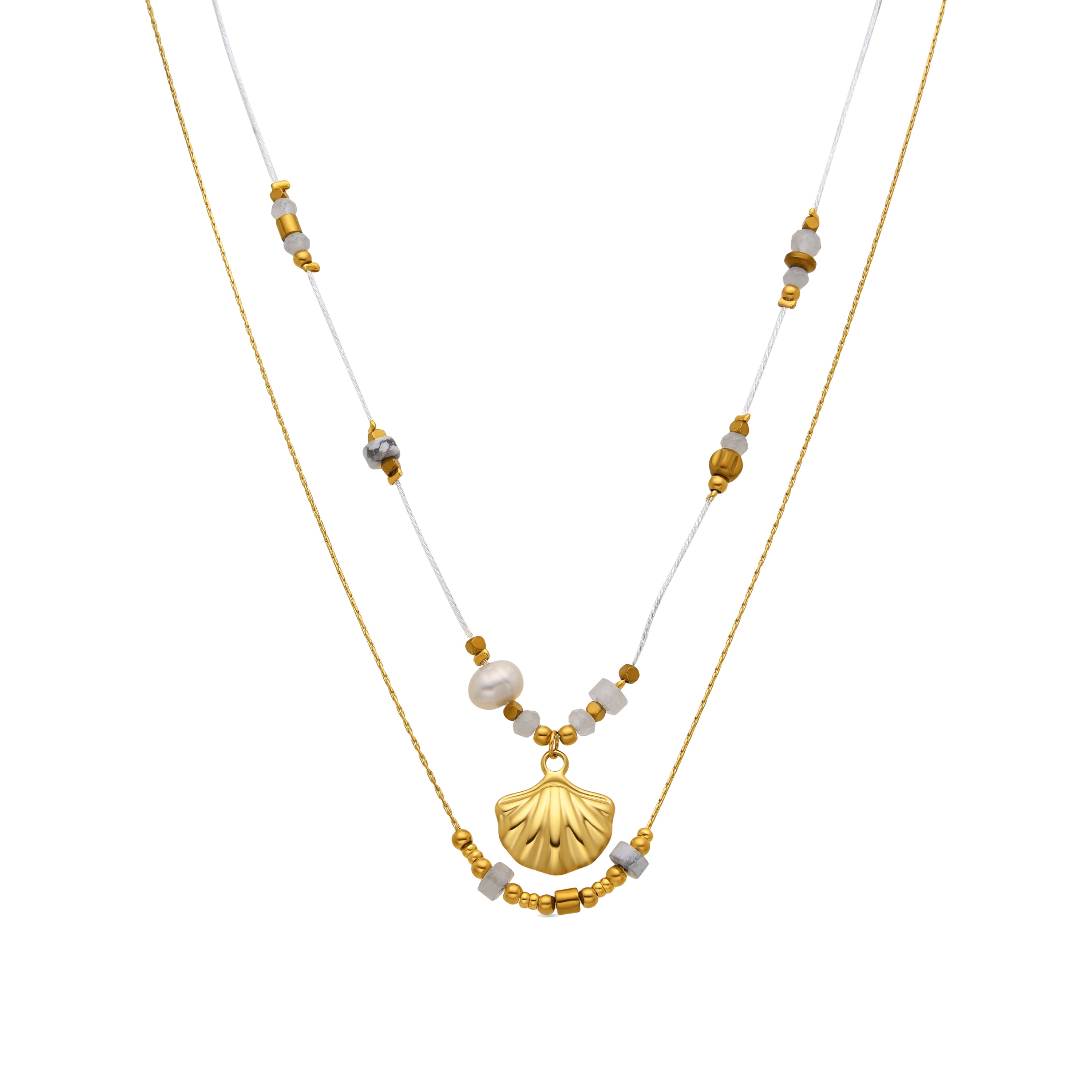 Collier avec Zircone Brillante finition or 18k - Virat