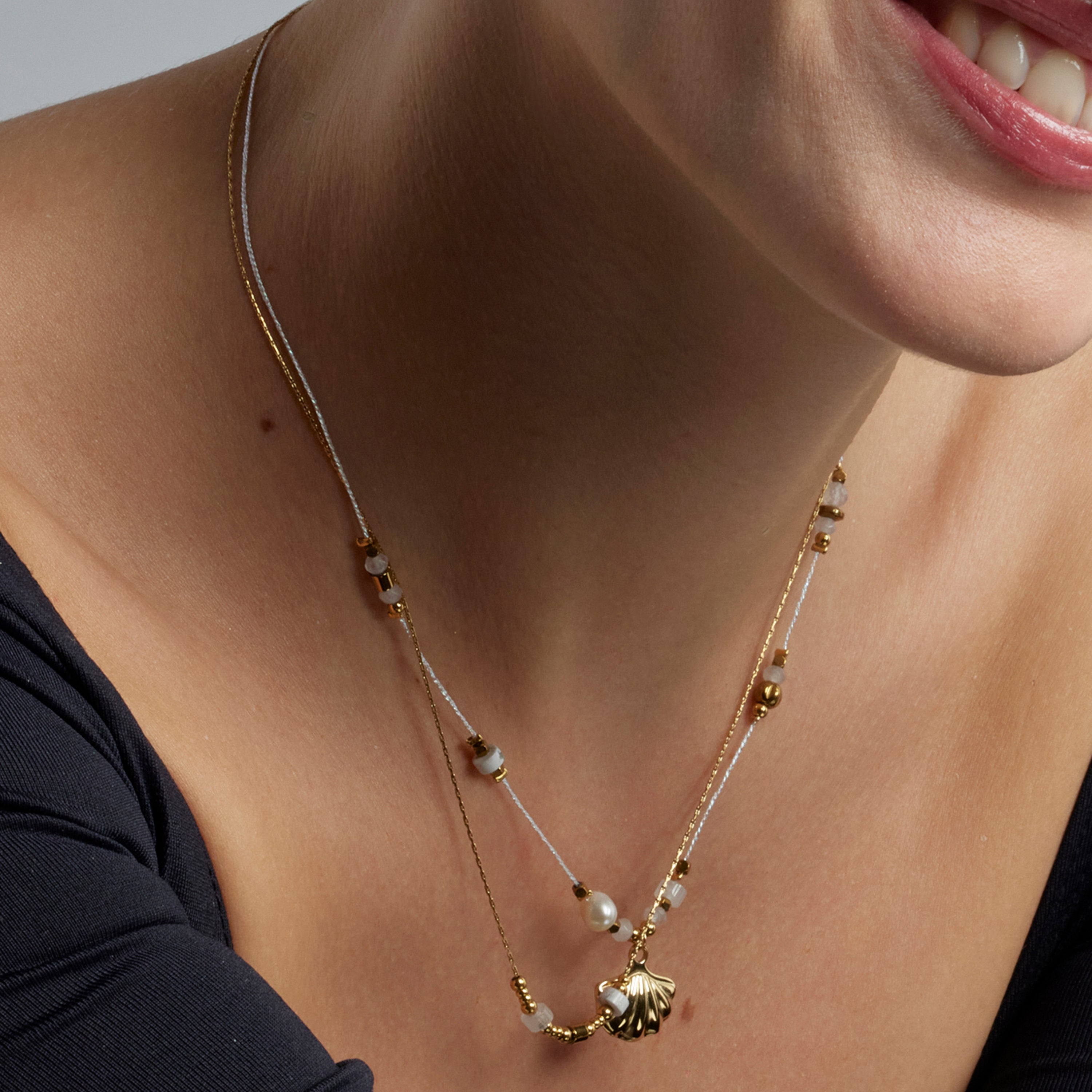 Collier avec Zircone Brillante finition or 18k - Virat