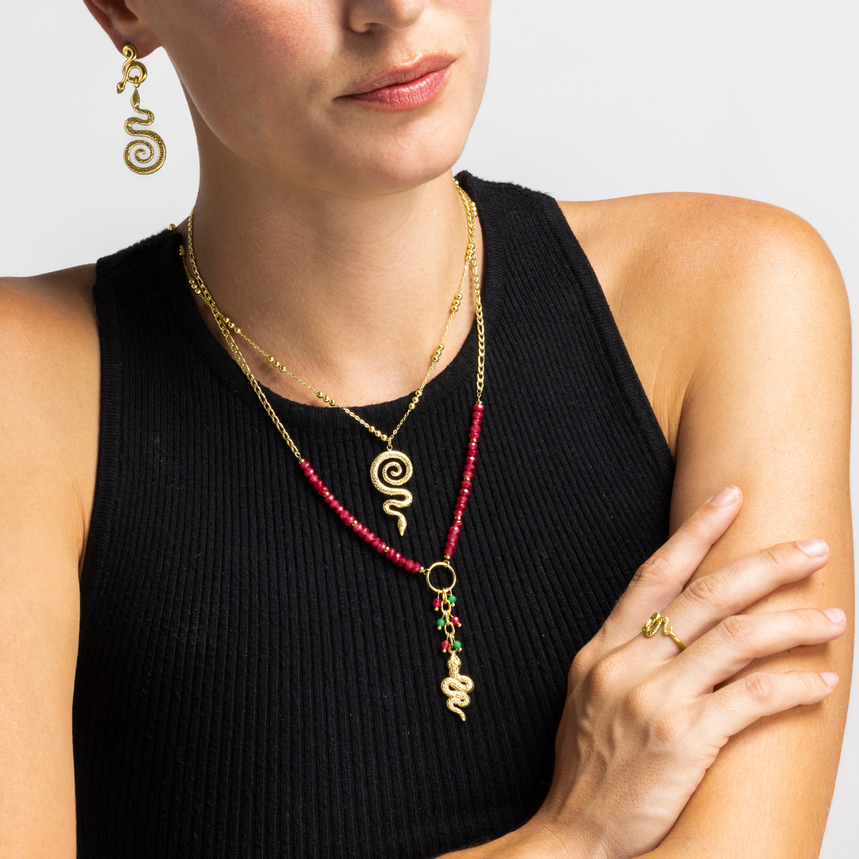 Halsband mit 18k Gold-Finish - Khayla