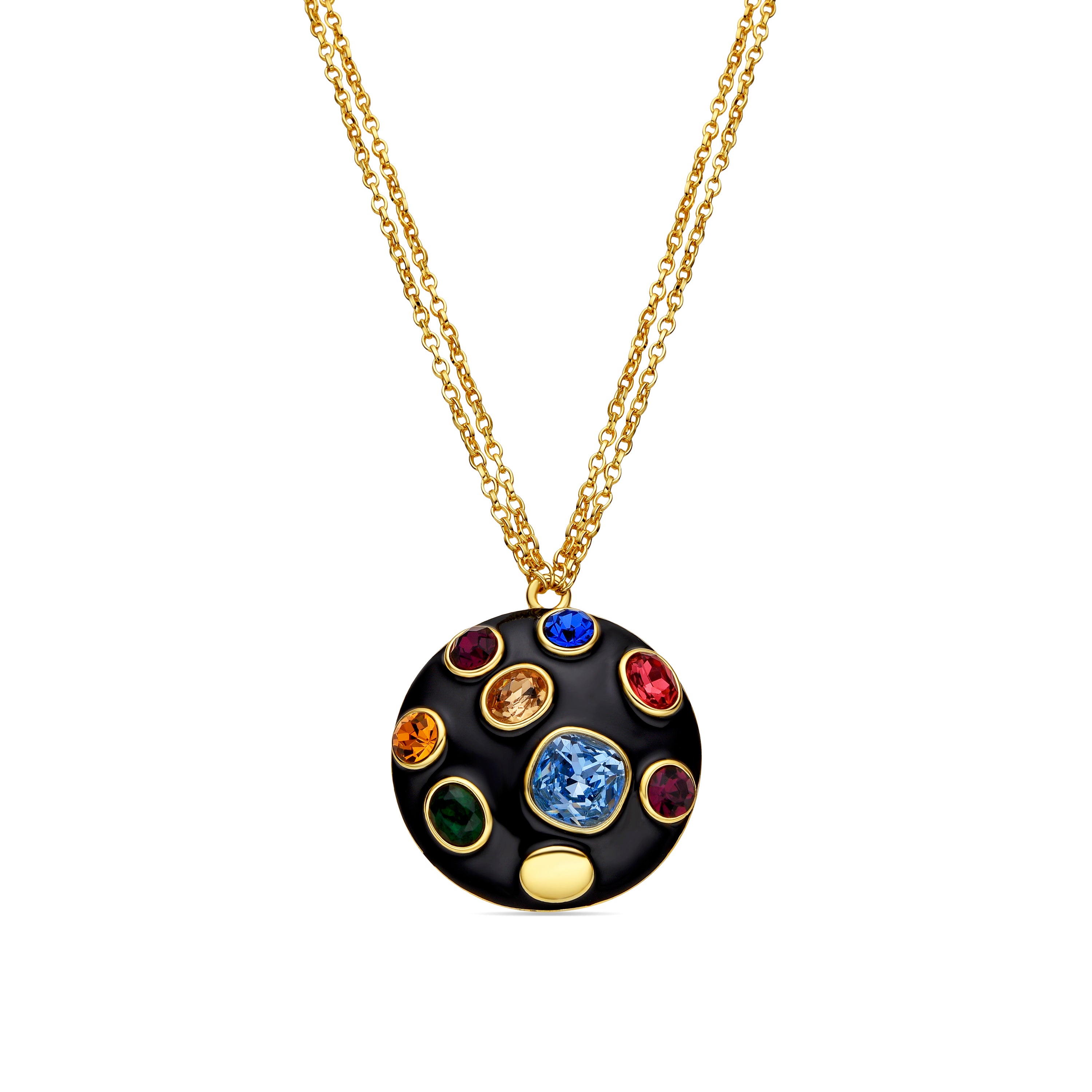 Necklace with Black Lacquer finish 18k gold - Yever