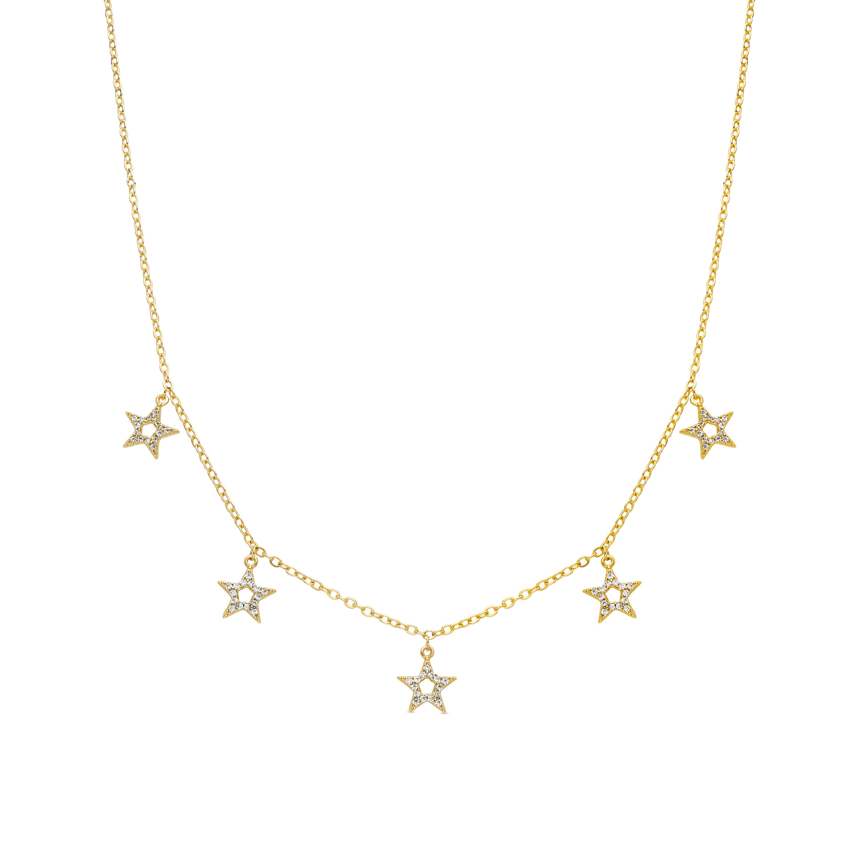 Collar con Circonita Brillante acabado oro 18k - Zeam