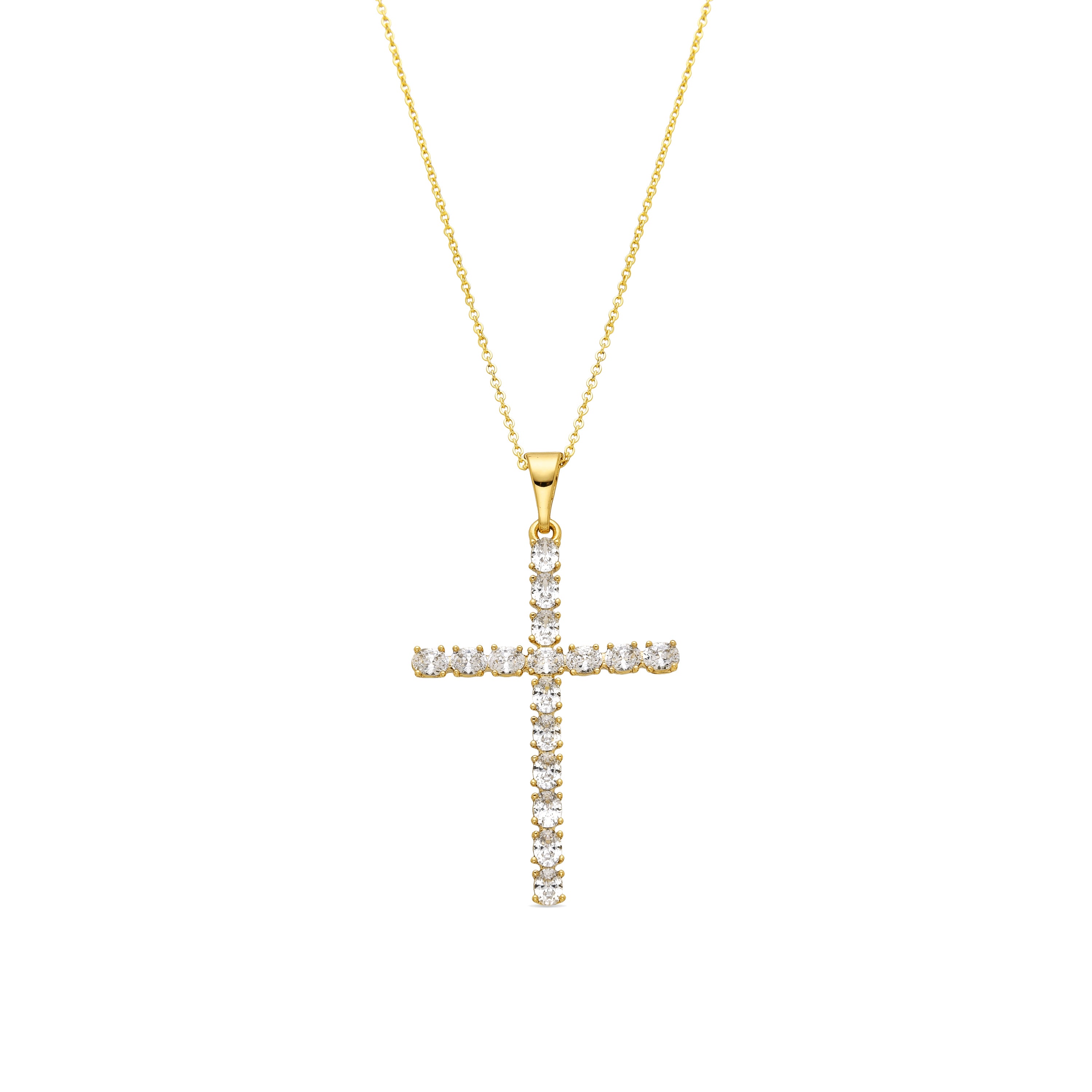 Collar con Circonita Brillante acabado oro 18k - Buteo