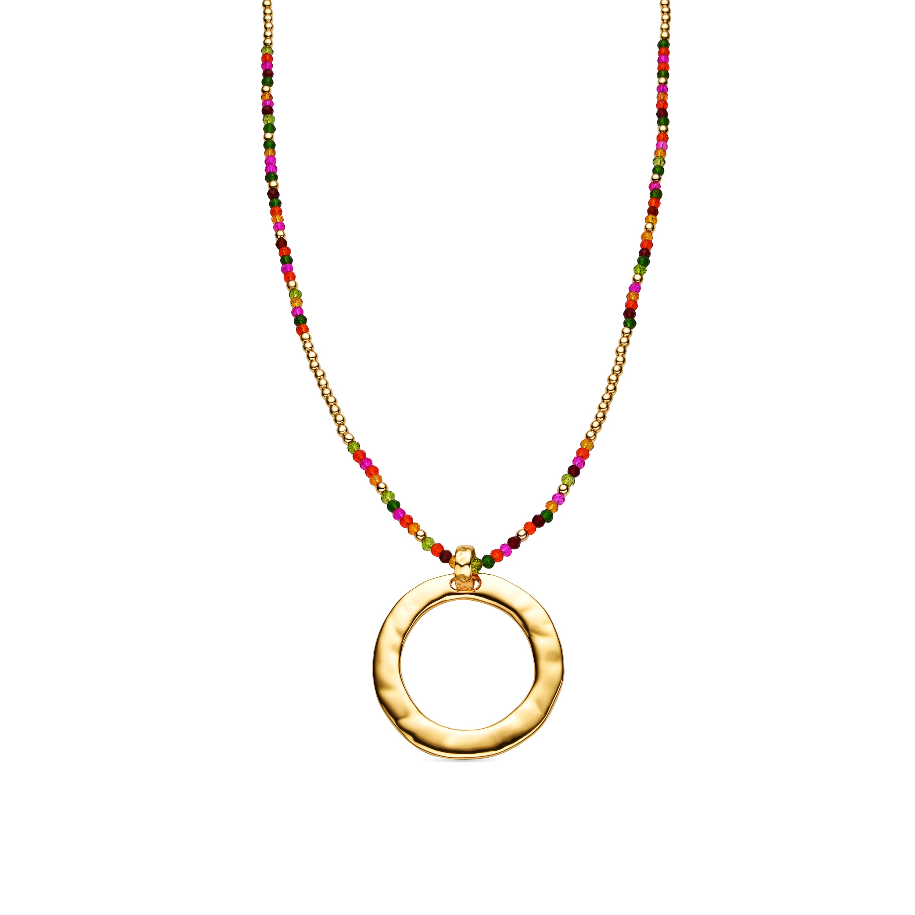 Collar con Cristal Rosa acabado oro 18k - Miota