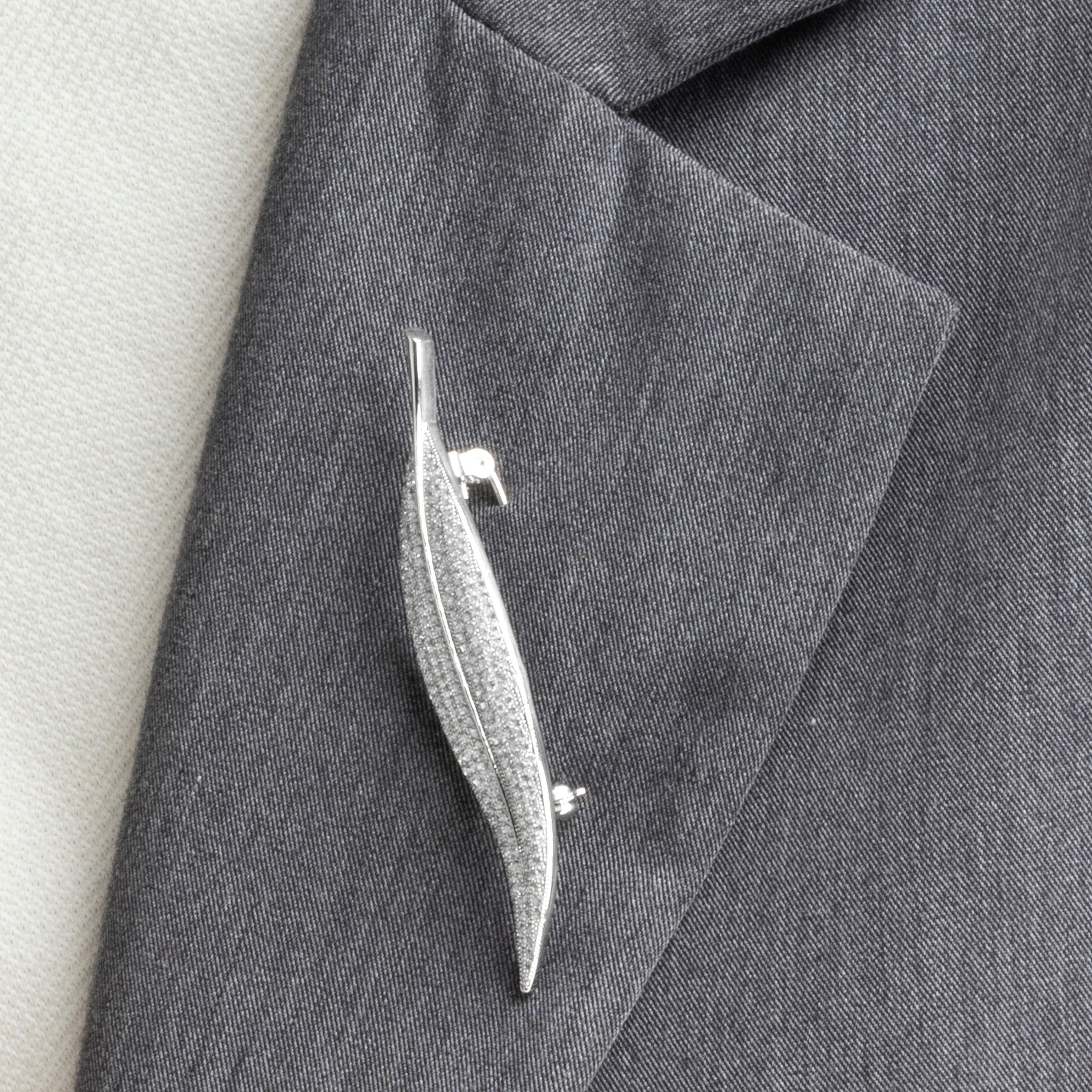 Broche avec Zirconia brillante finition argent - Heril