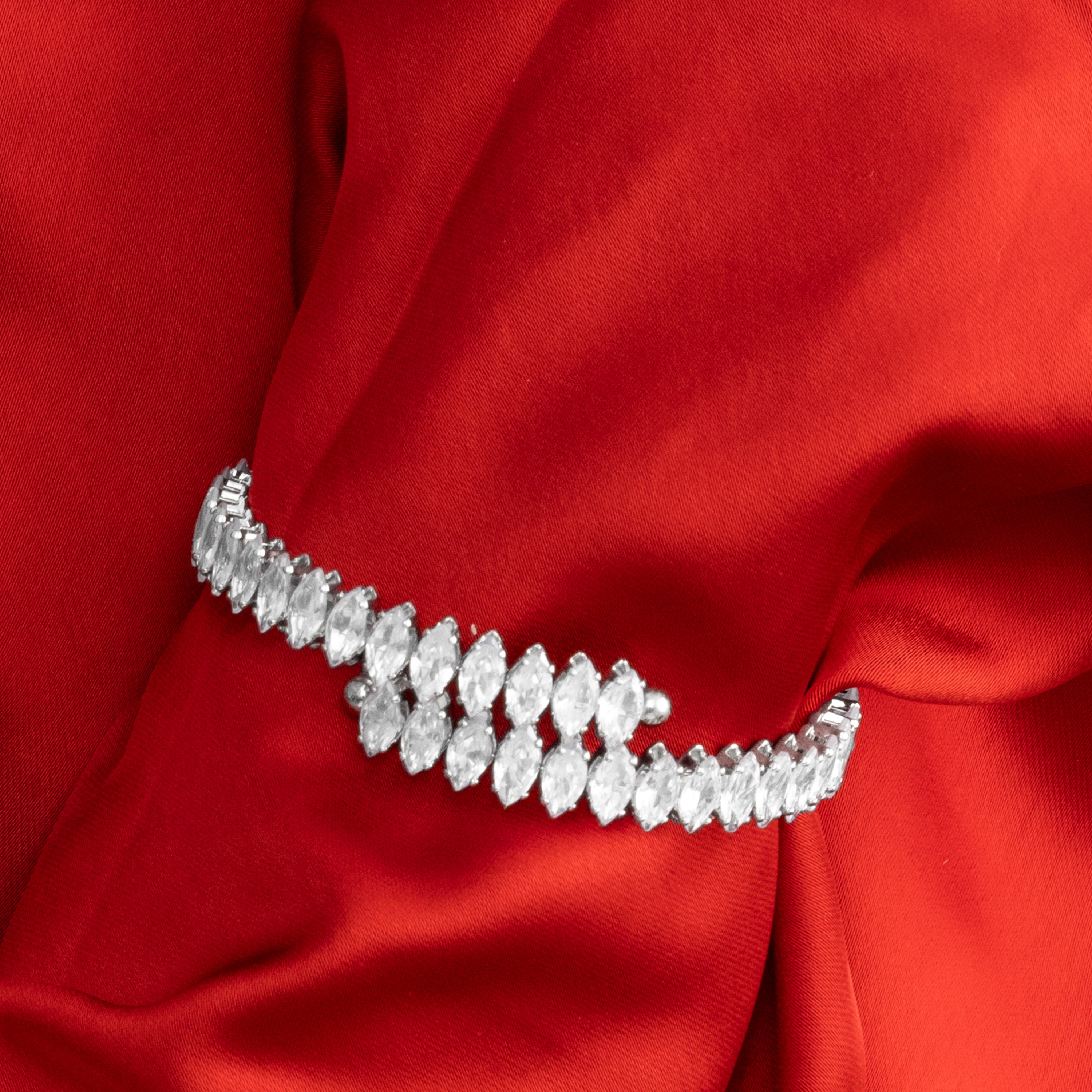 Pulsera con Circonita Brillante acabado plata - Comega