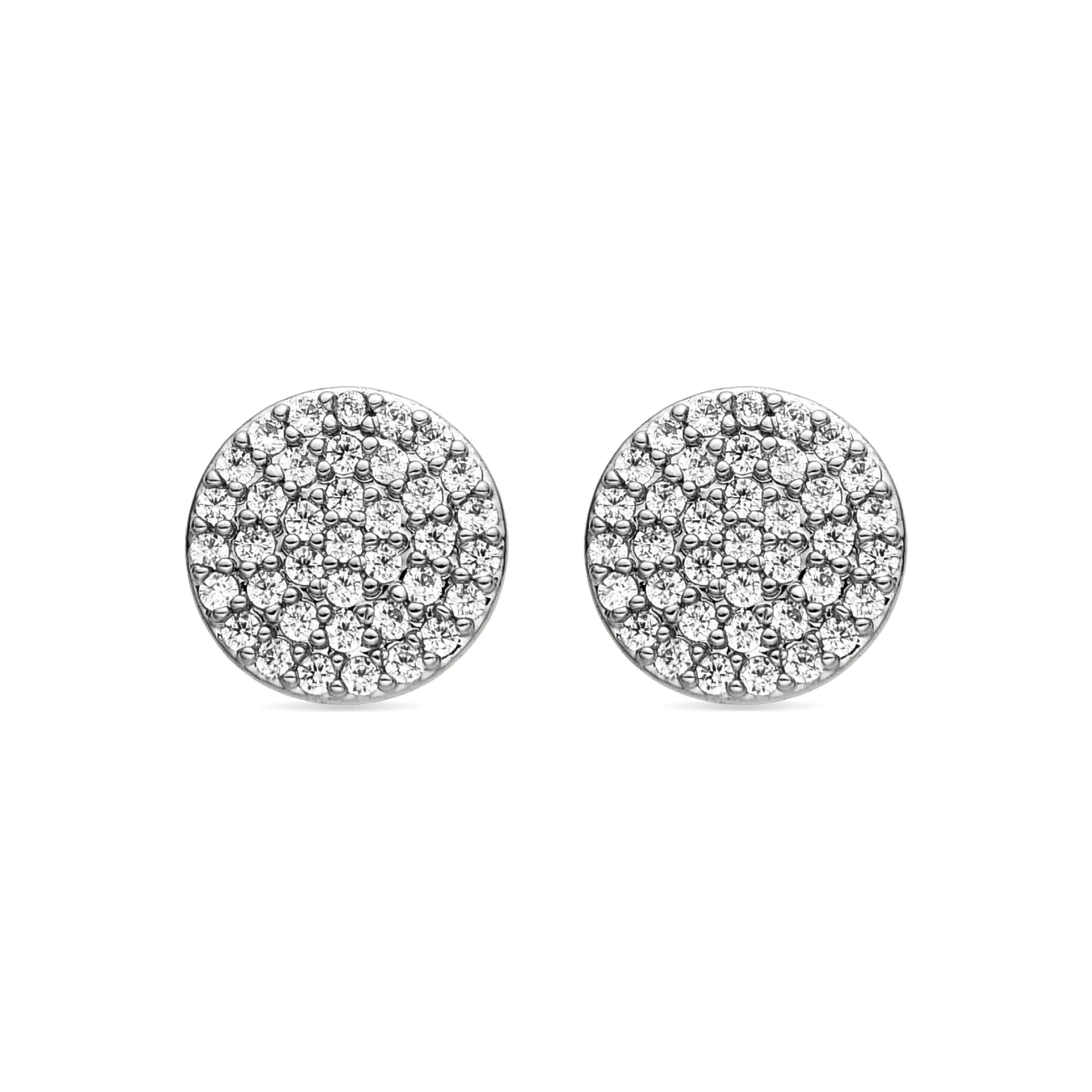 Boucles d'oreilles avec Zircone brillante finition argent - Gudpe