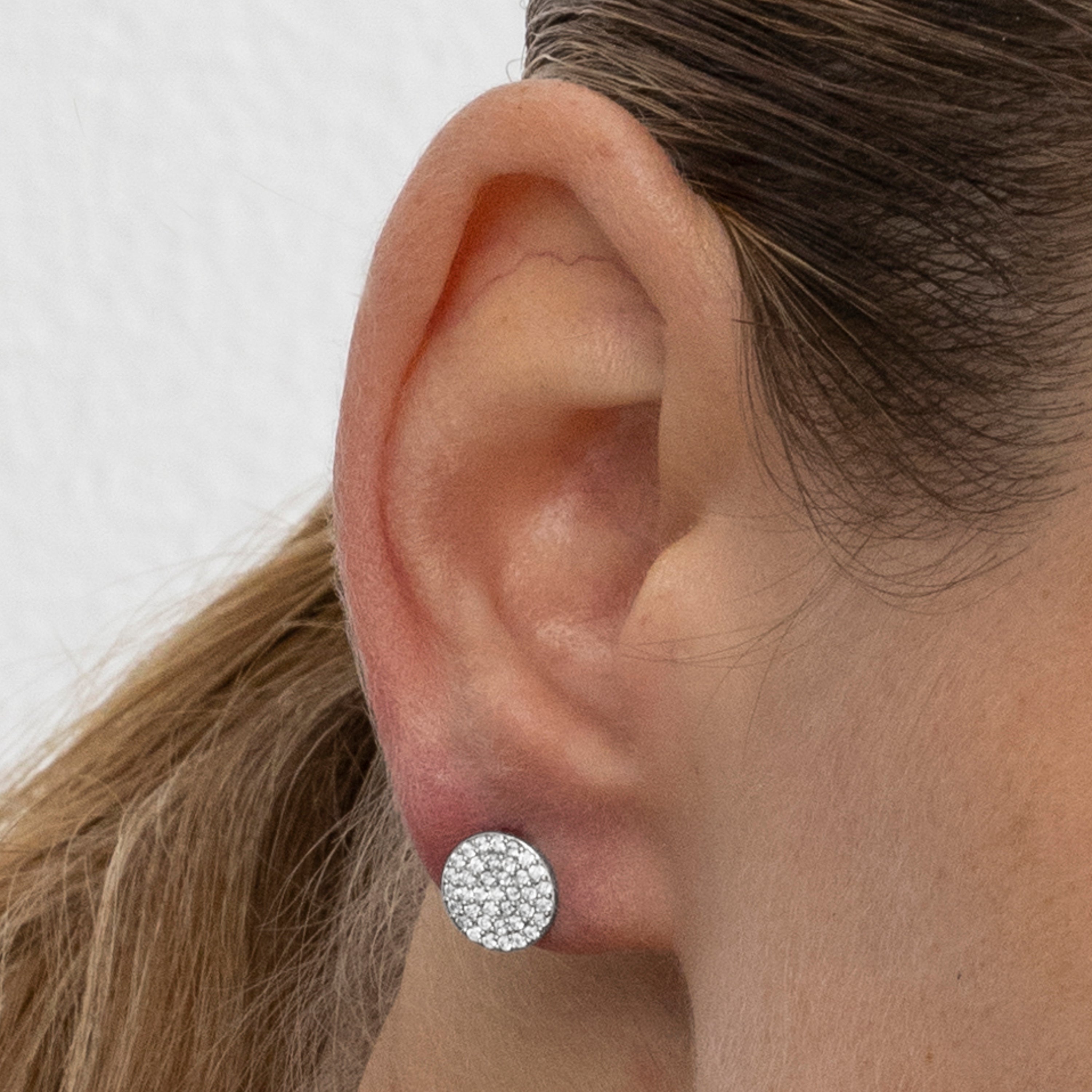 Boucles d'oreilles avec Zircone brillante finition argent - Gudpe