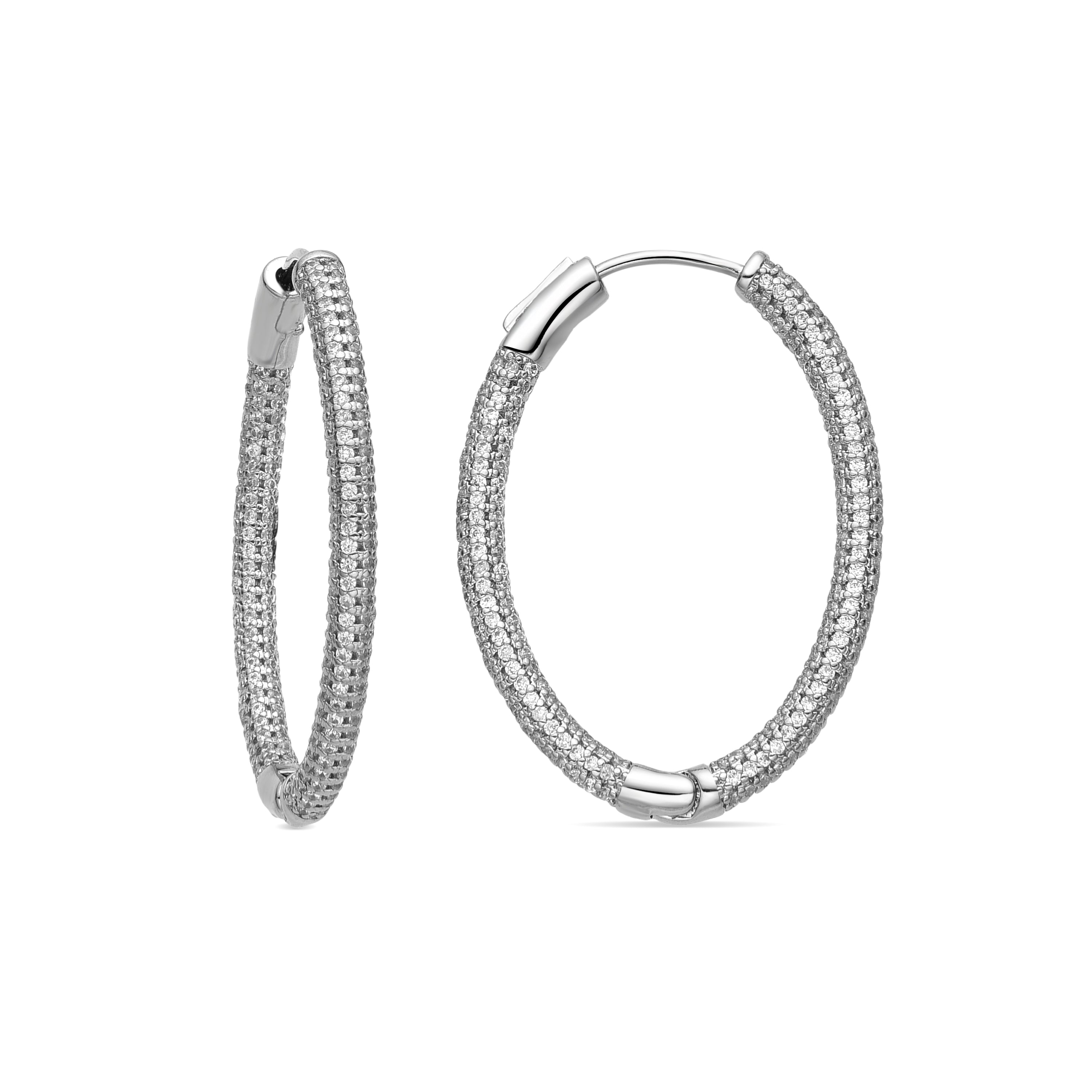Earrings with - silver finish - Libub