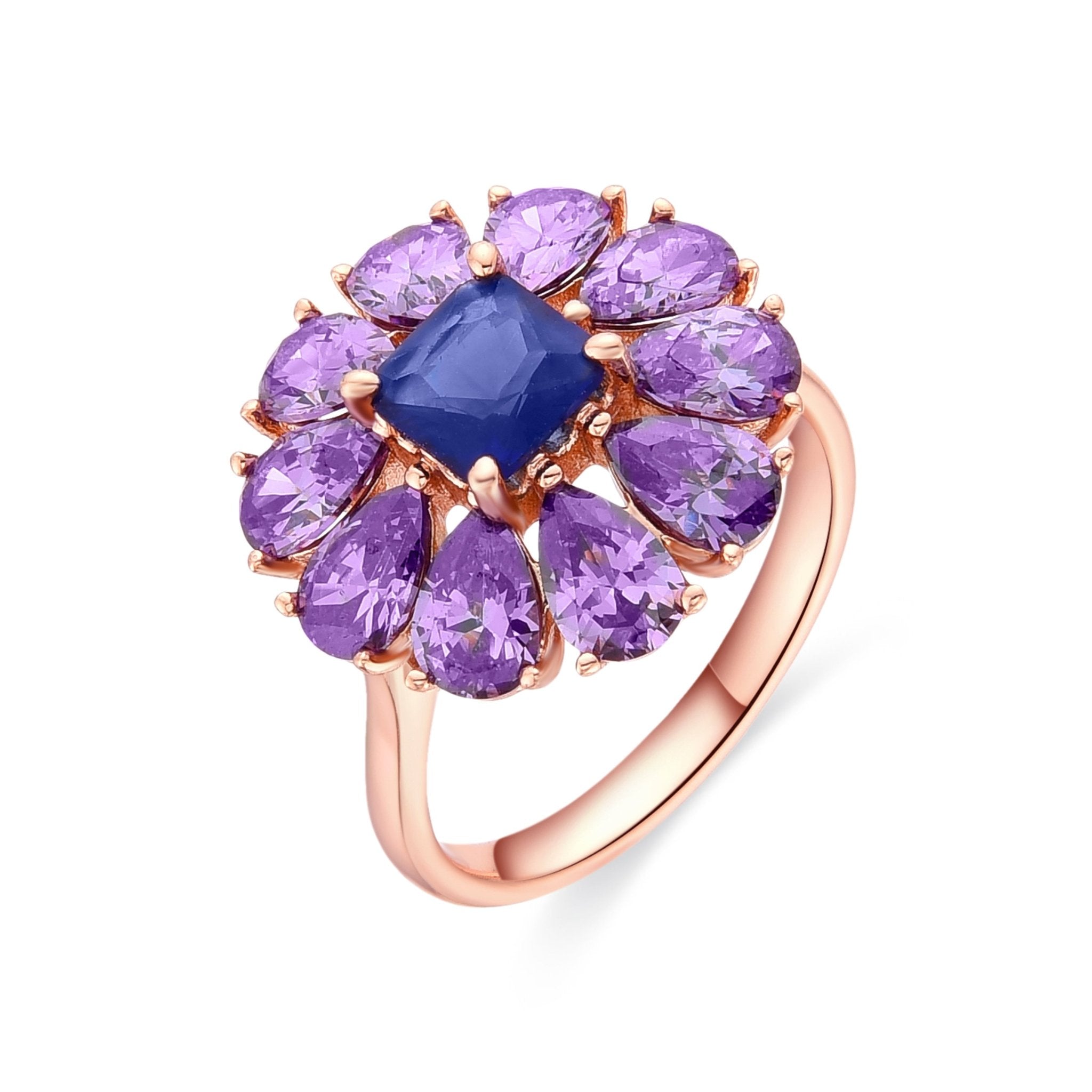 Bague finition en or jaune 18k