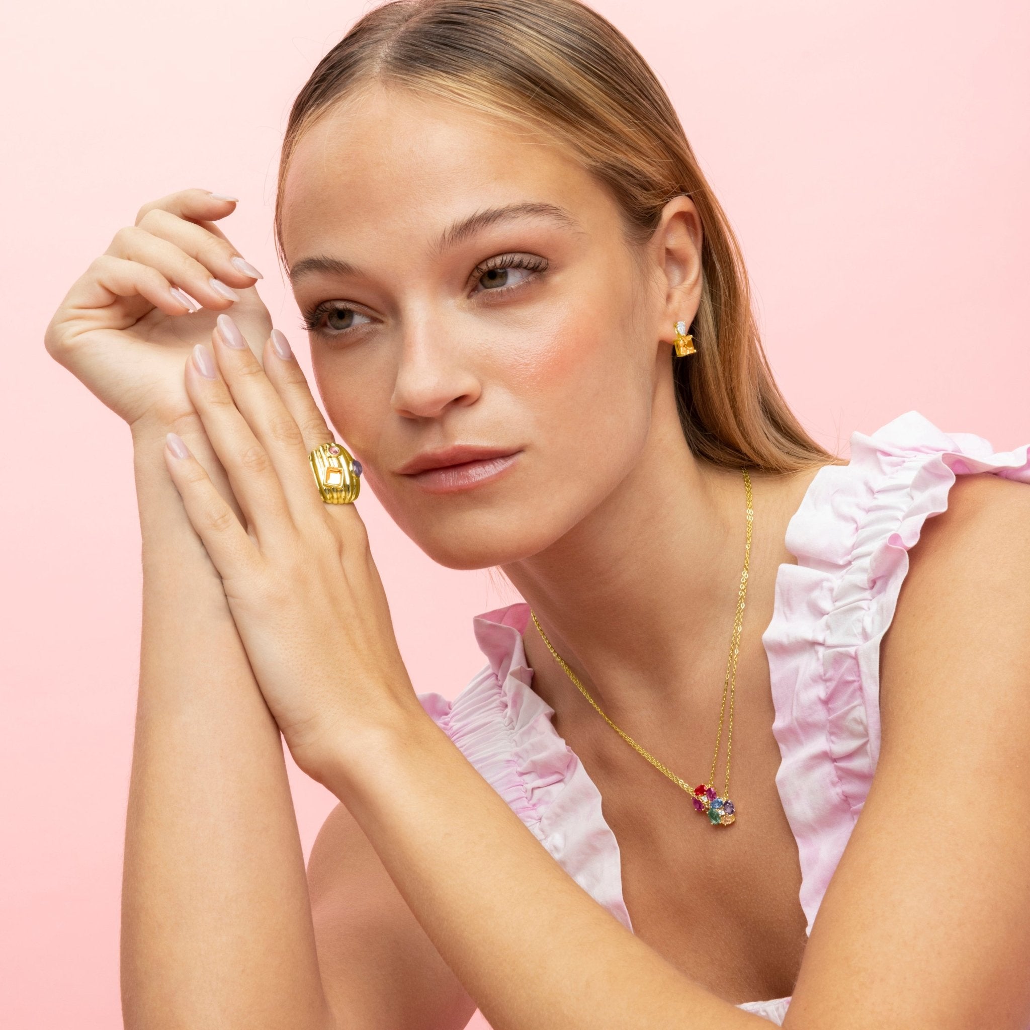 Anillo acabado en oro amarillo 18k - LUX BY LUX