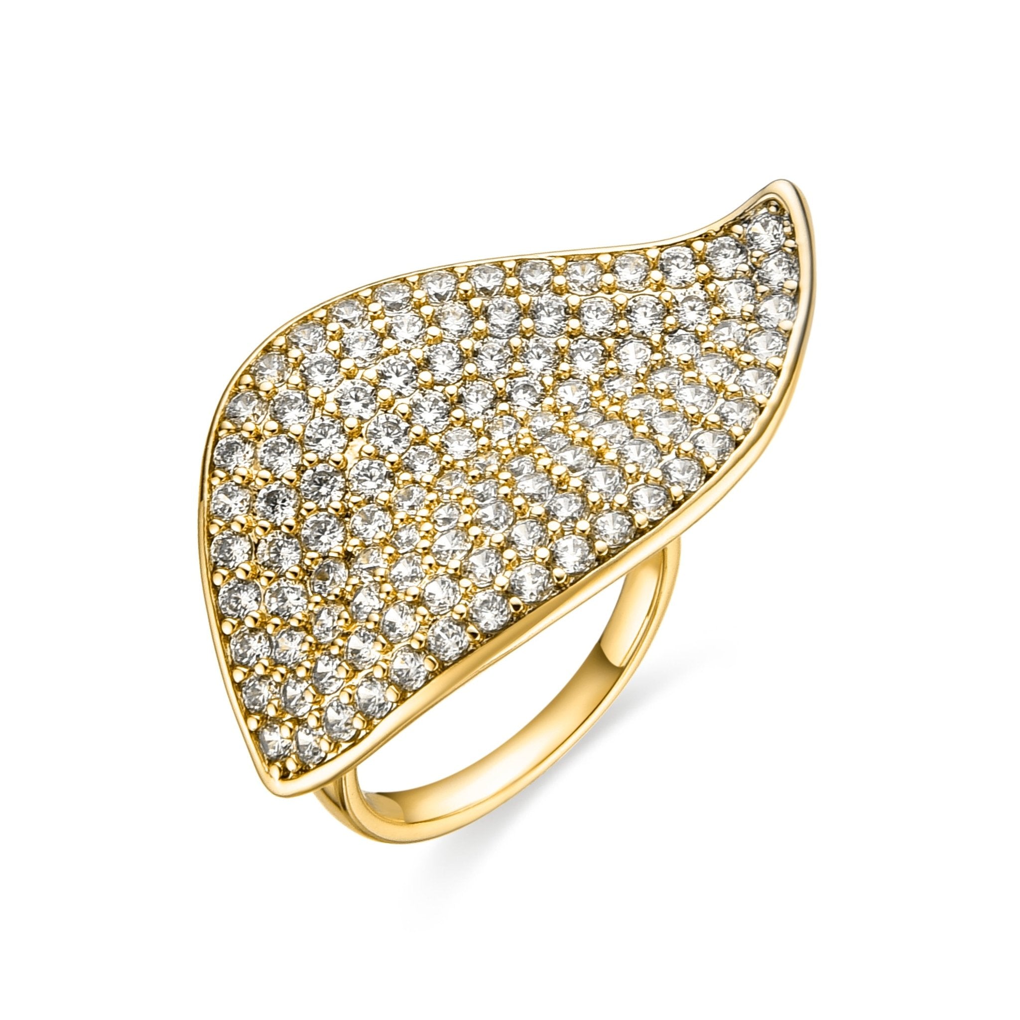 Bague finition en or jaune 18k