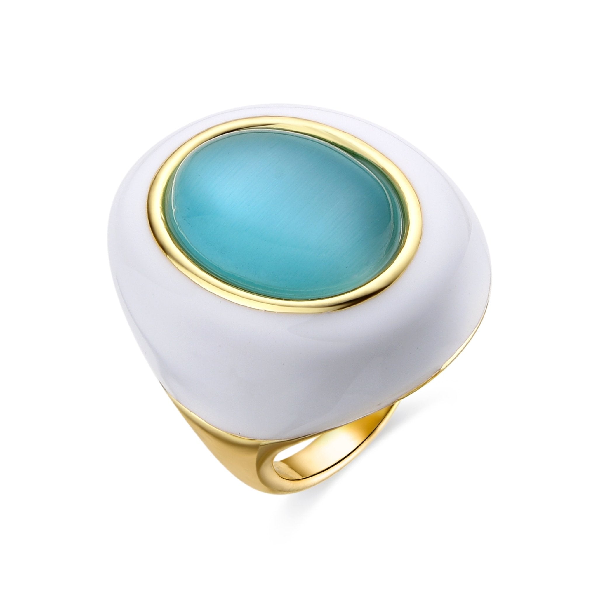 Bague finition en or jaune 18k