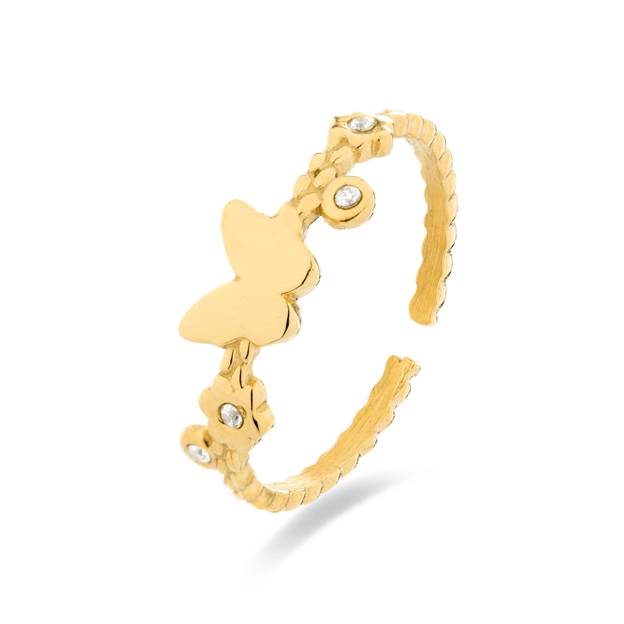 Ring finished in 18k yellow gold