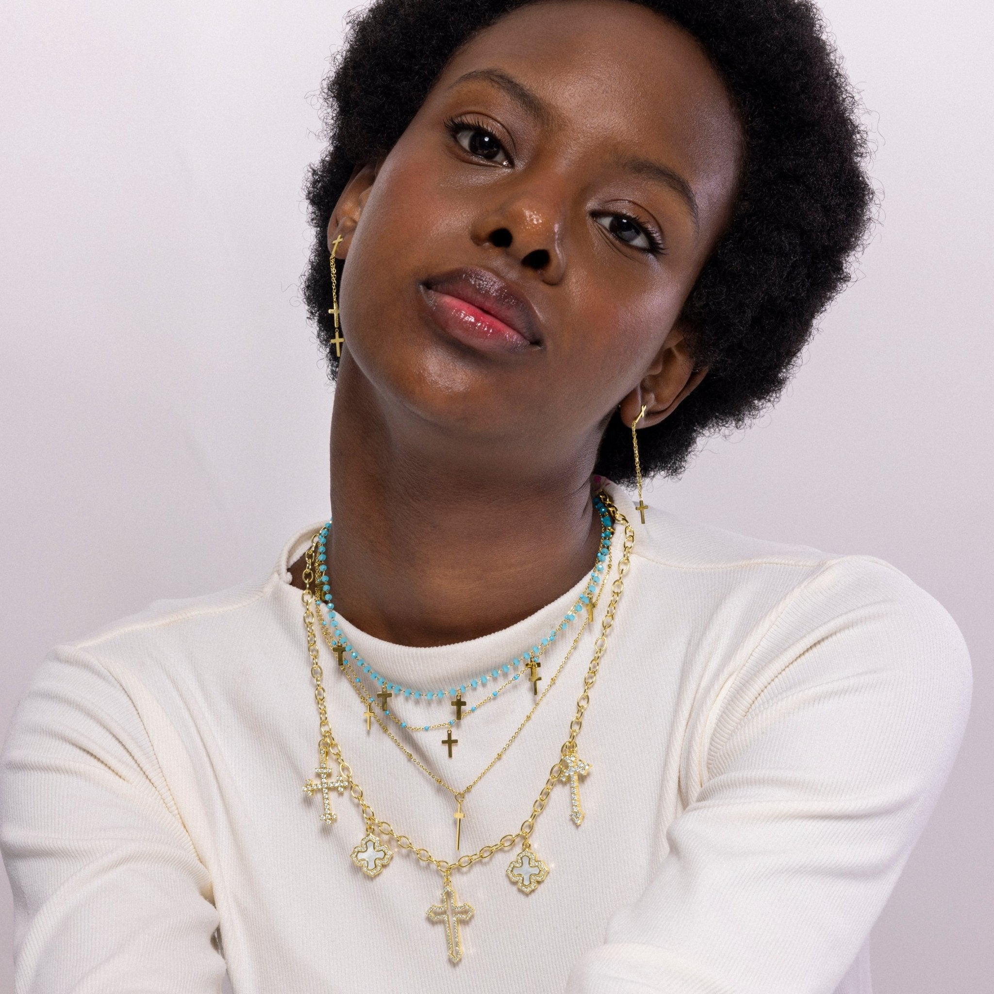 Collier fini en or jaune 18k