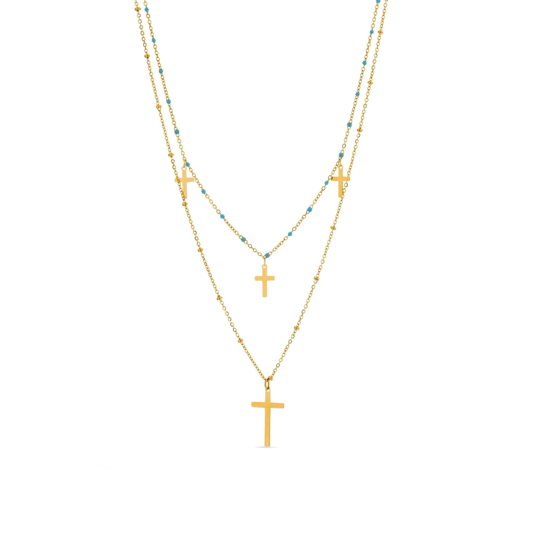 Collier fini en or jaune 18k