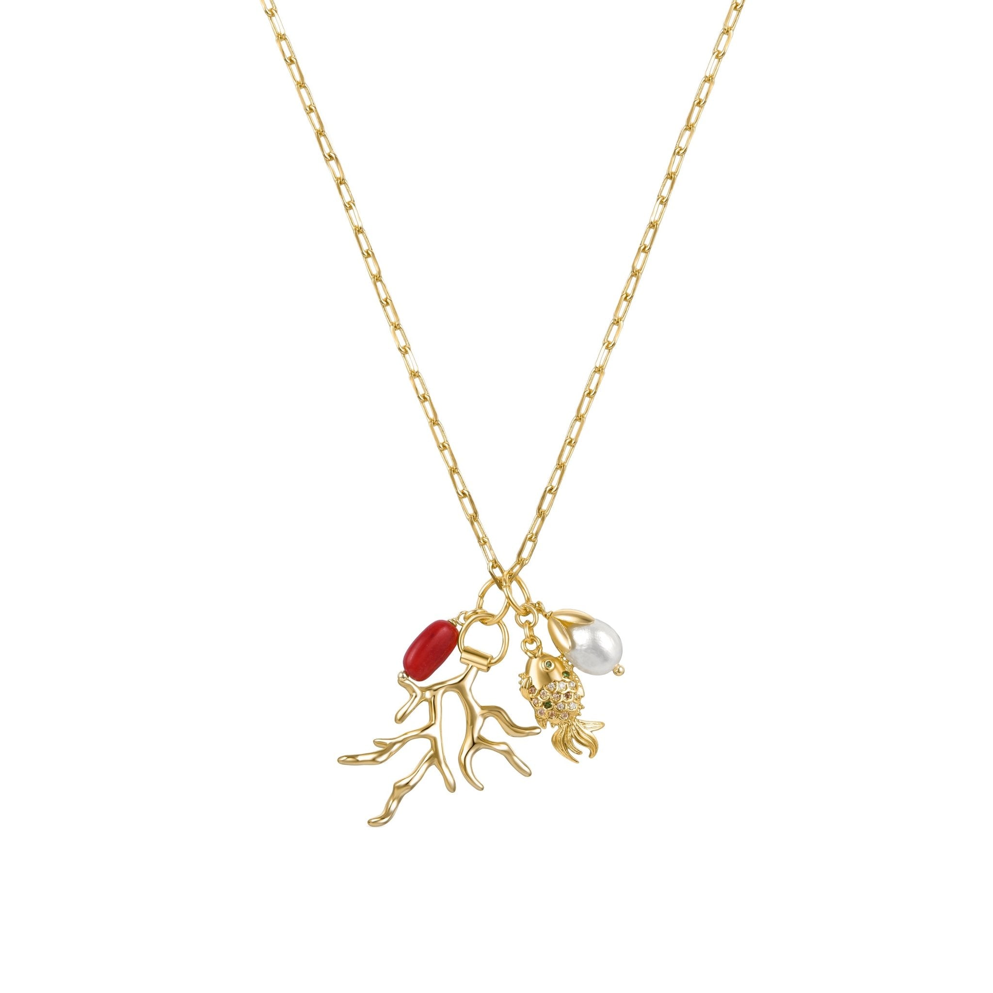 Halskette mit 18 Karat Gelbgold-Finish