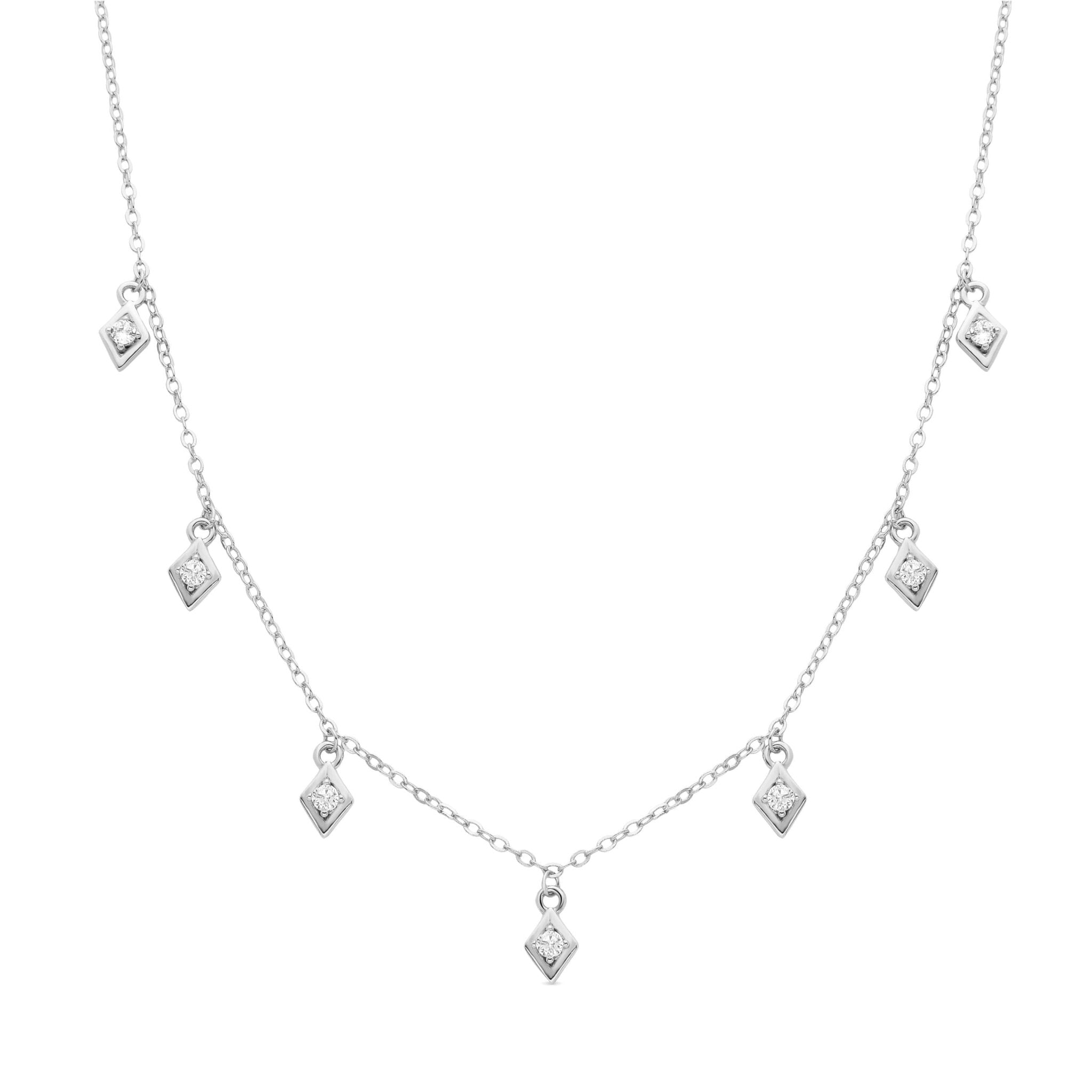 Kragen mit Rhodium-Finish