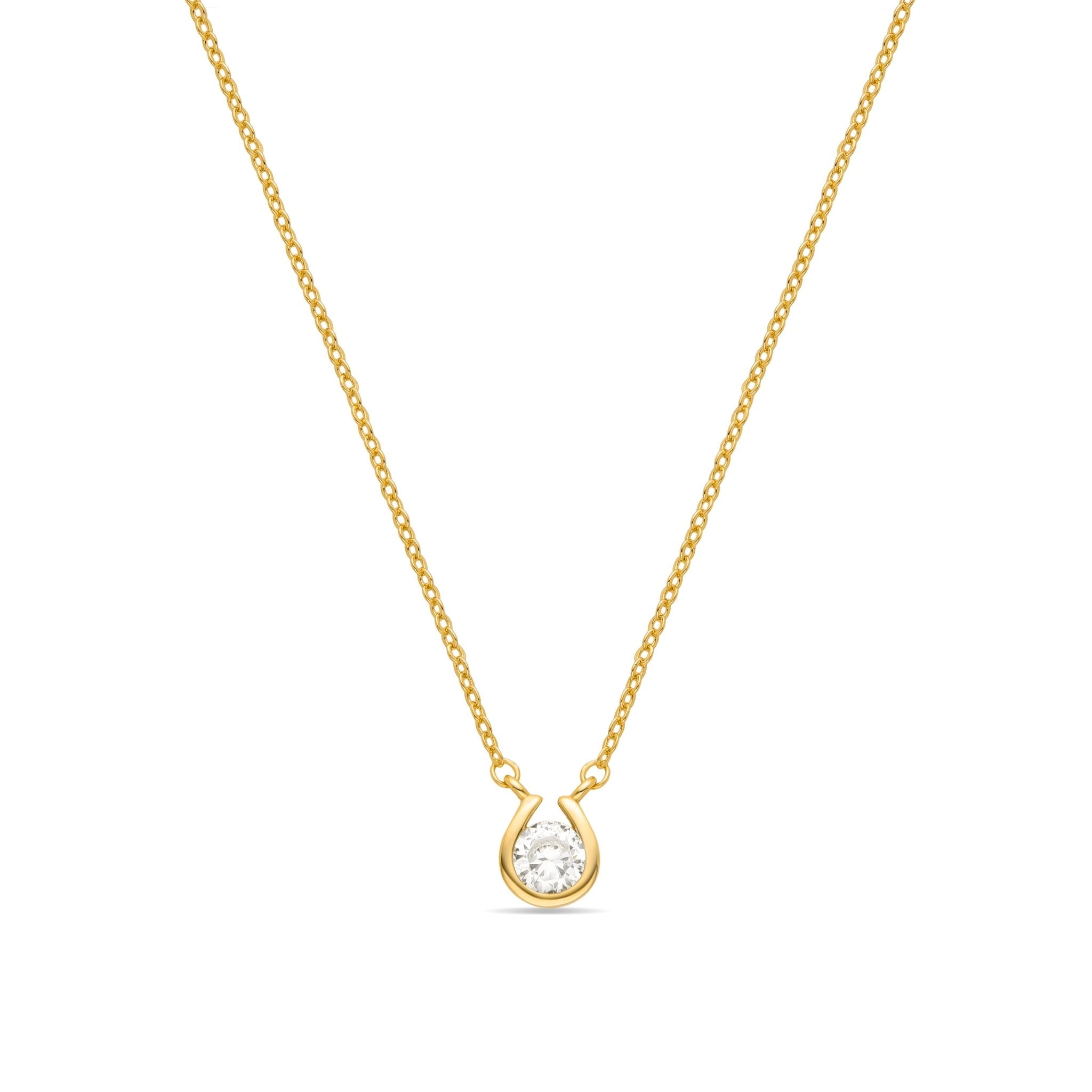 18K gold finish necklace