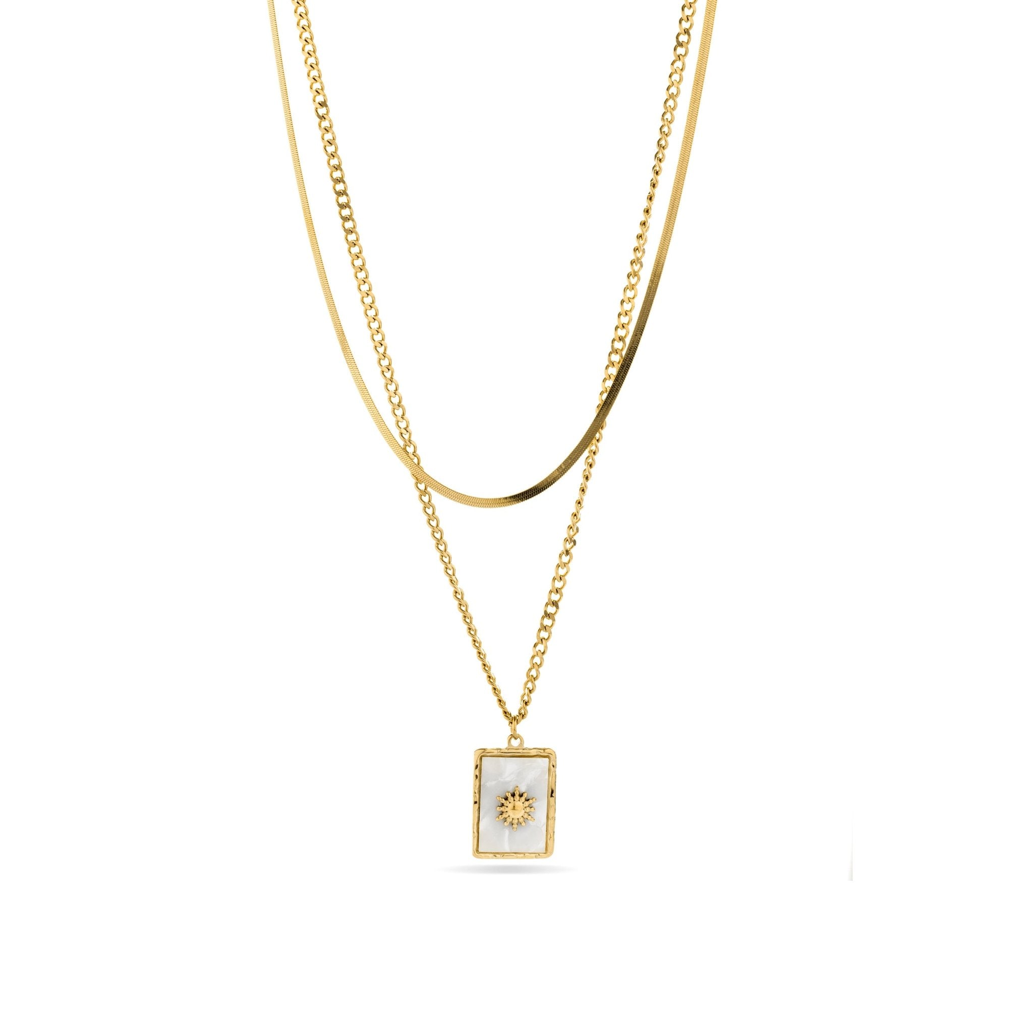 18k gold finish necklace