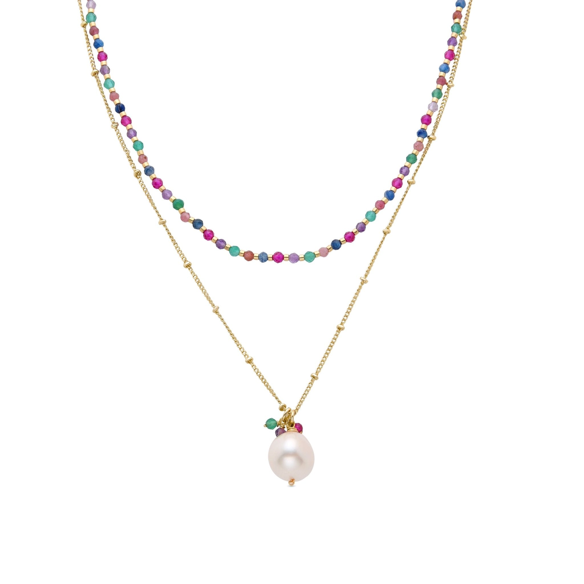 18k gold finish necklace