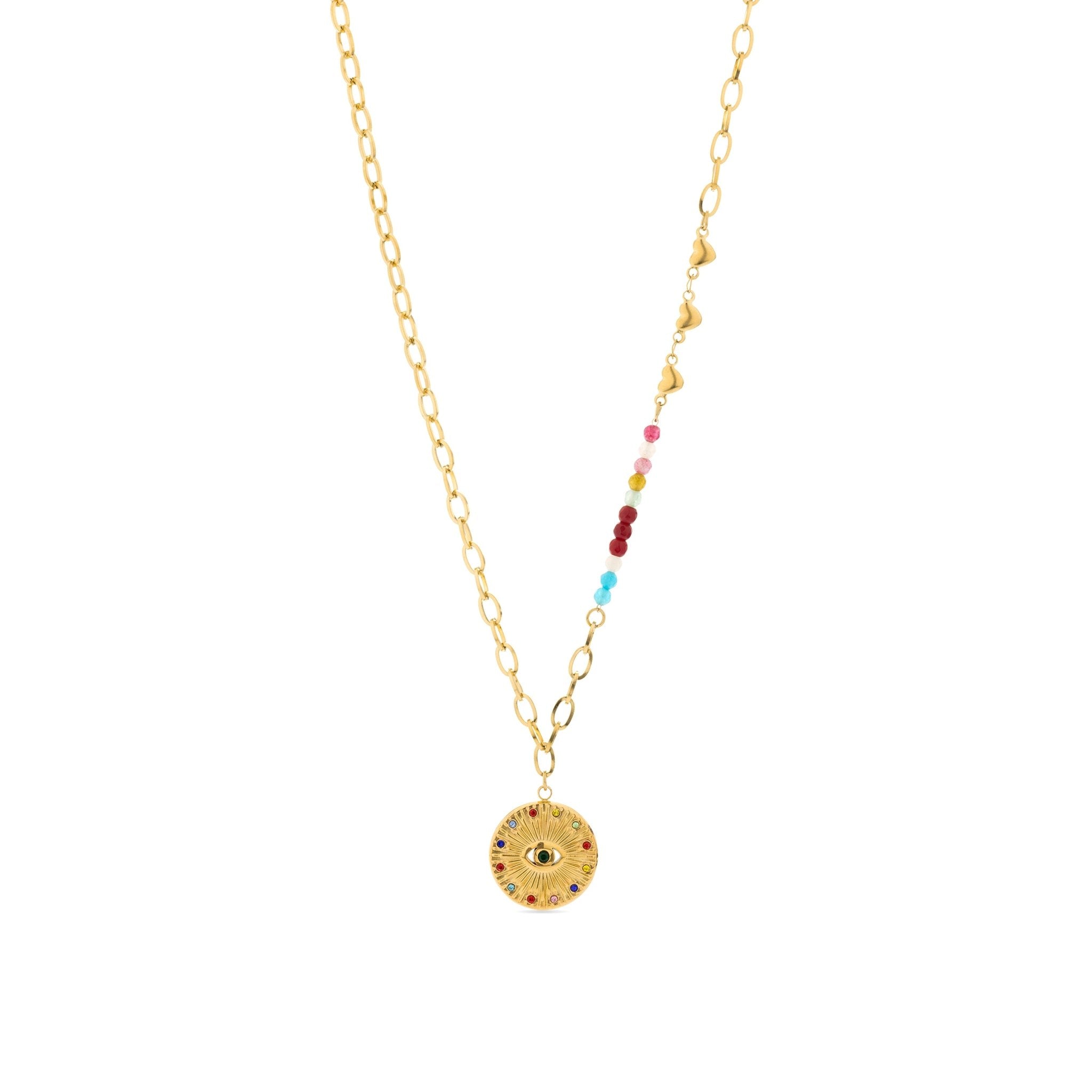 18k gold finish necklace