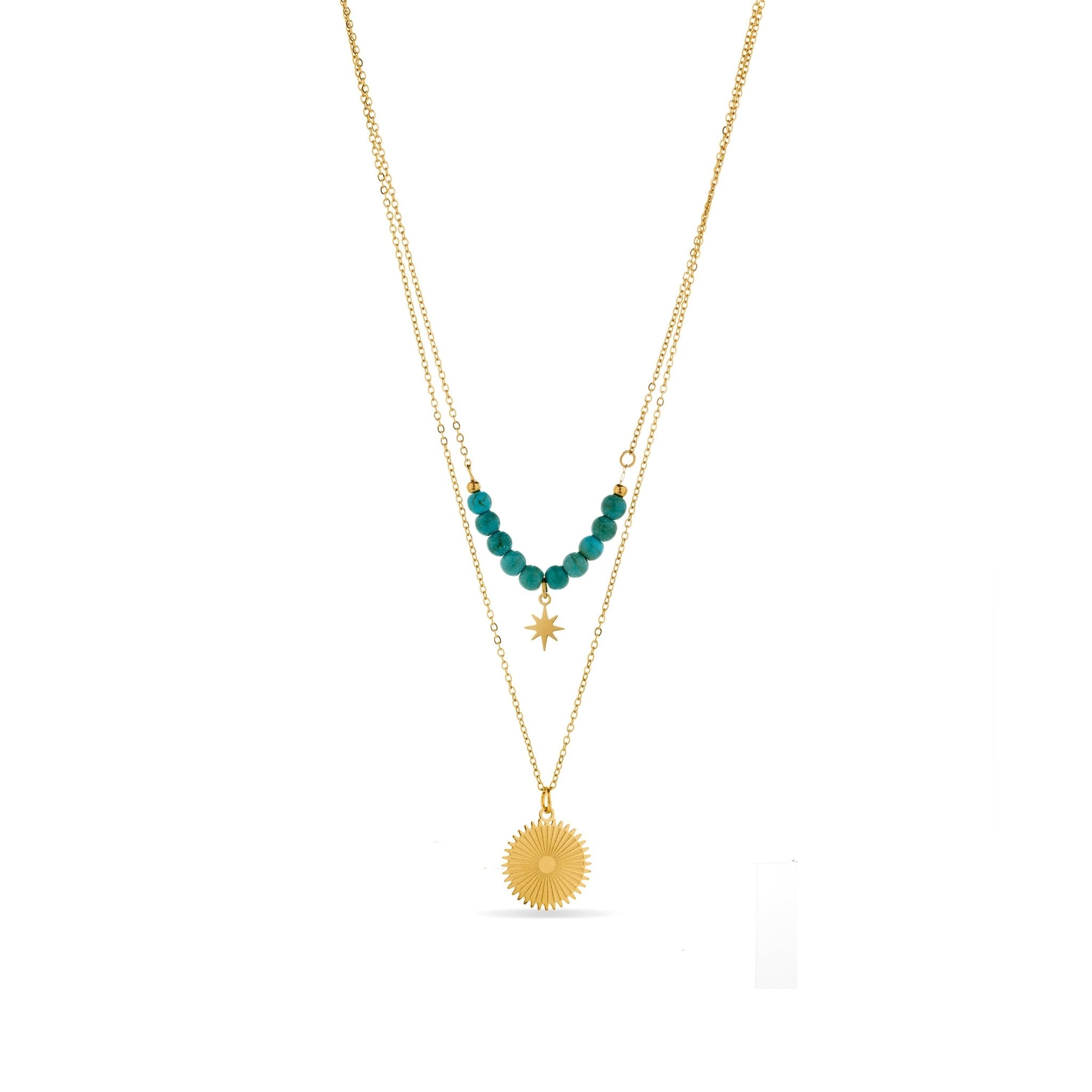 18k gold finish necklace
