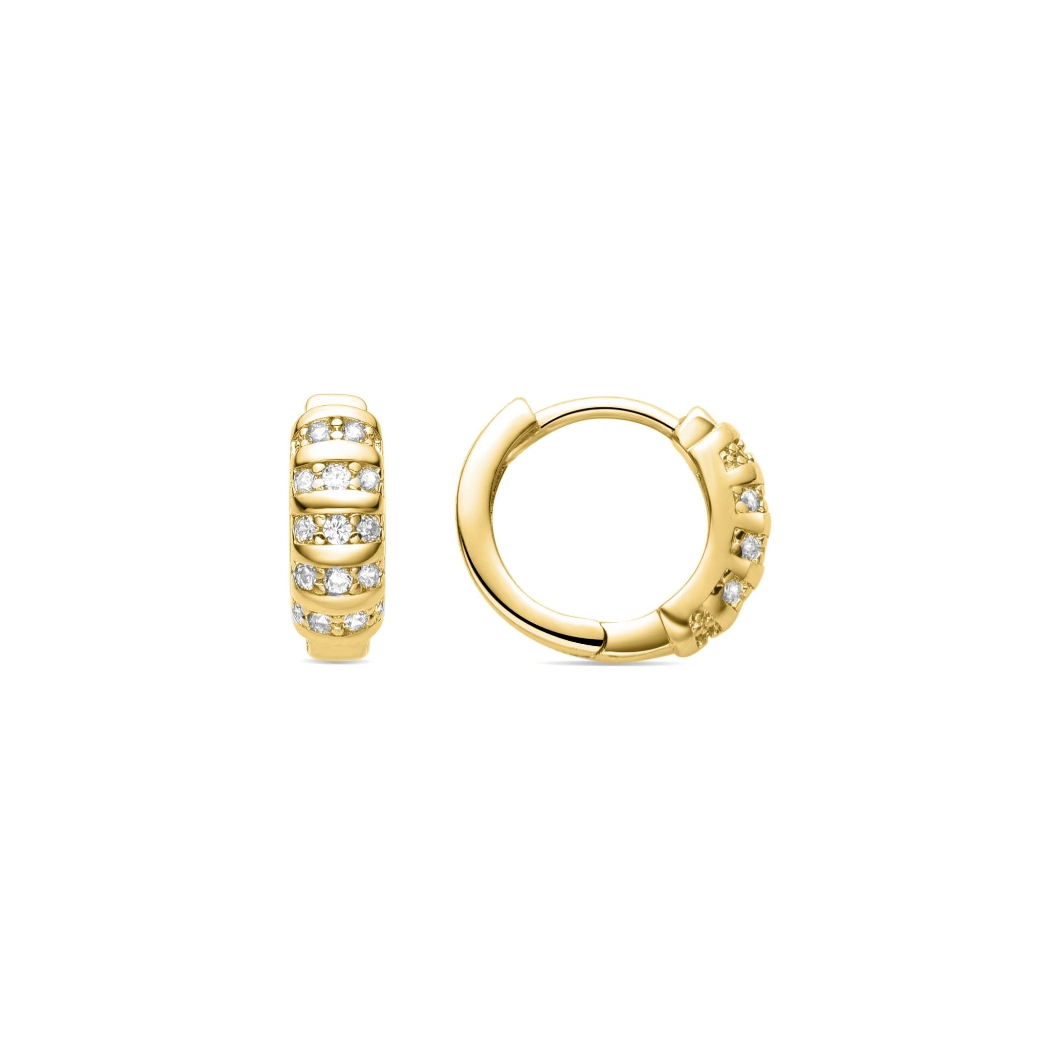 Boucles d'oreilles finition plaqué or 18K