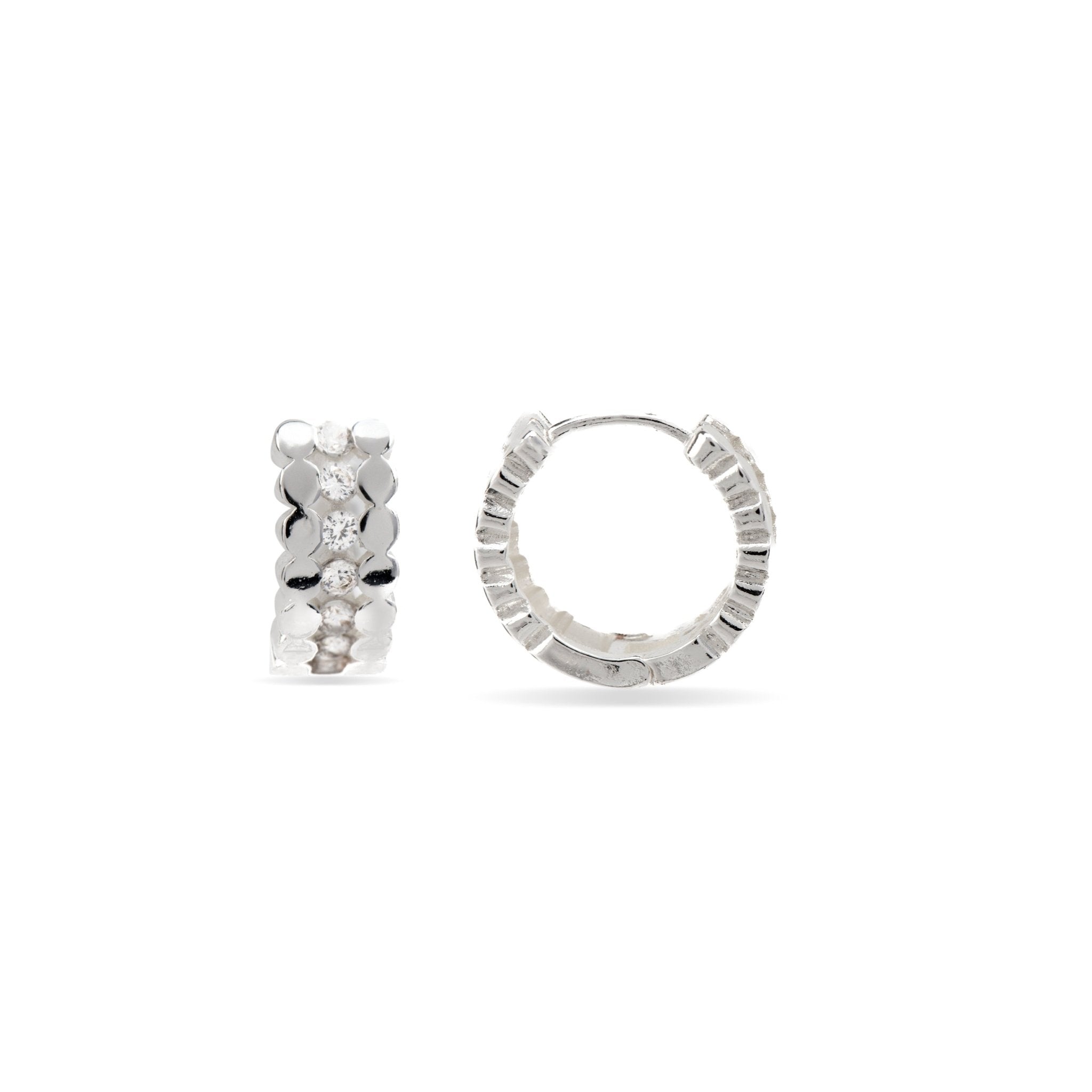 Boucles d'oreilles finition plaqué rhodium