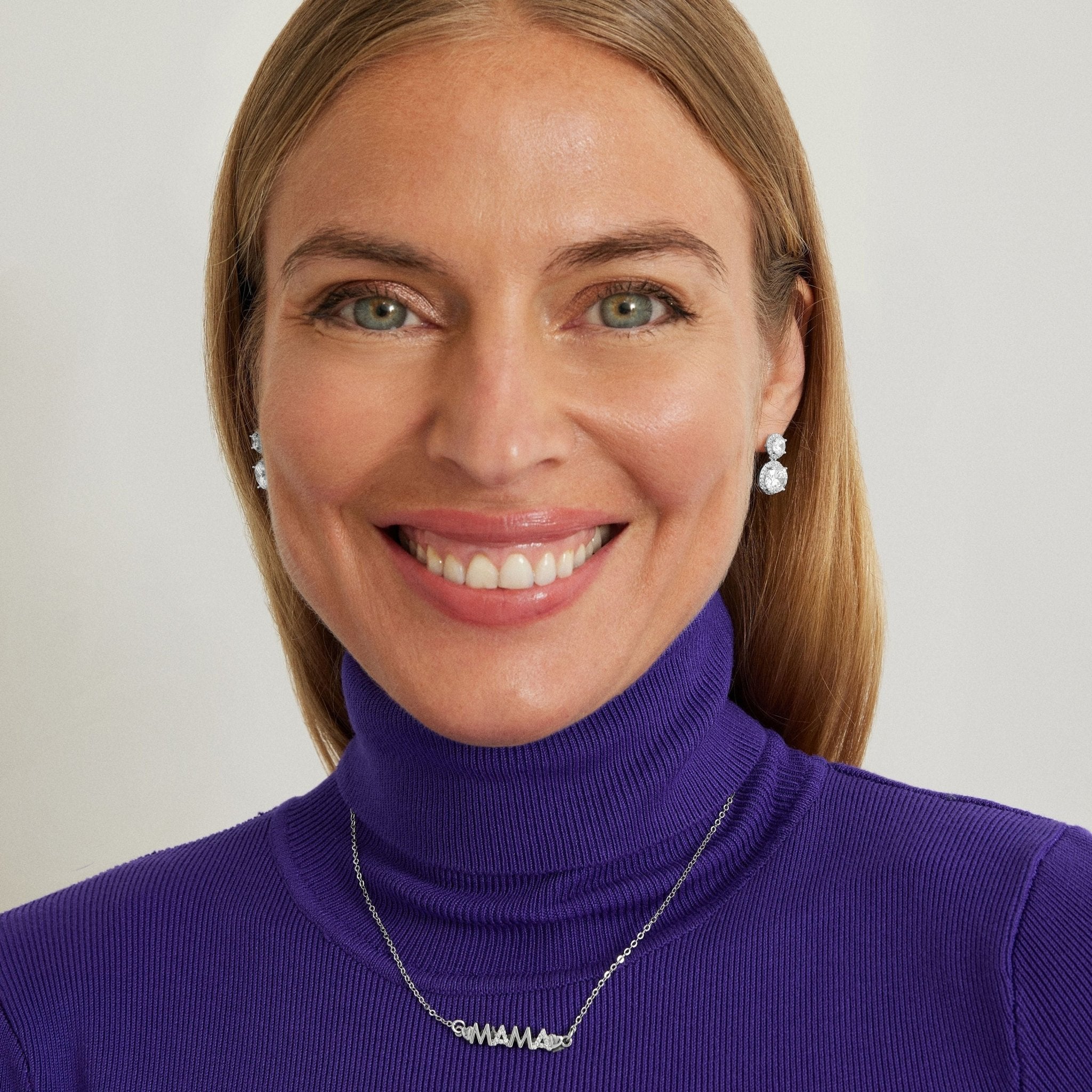 Pendientes acabado en baño de rodio - LUX BY LUX