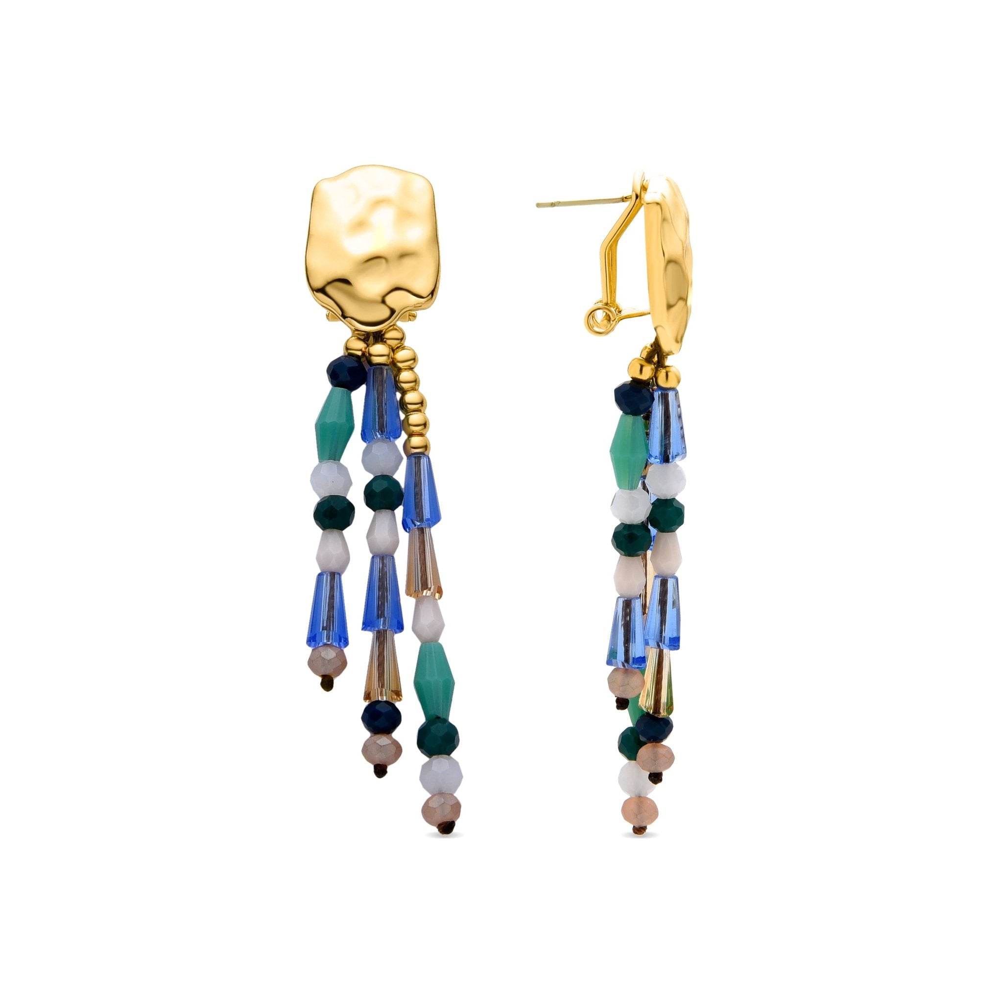 Boucles d'oreilles finition or 18k