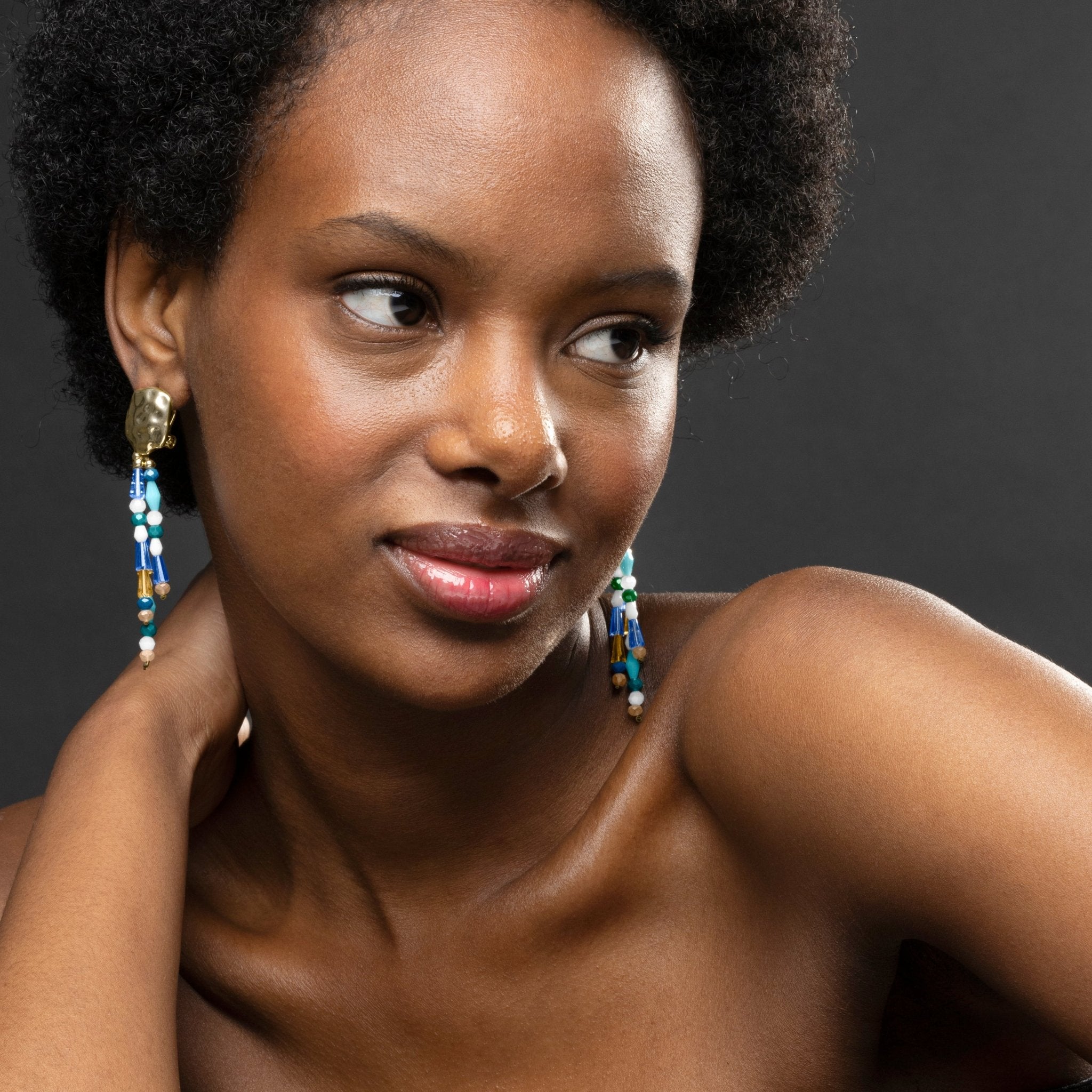 Boucles d'oreilles finition or 18k