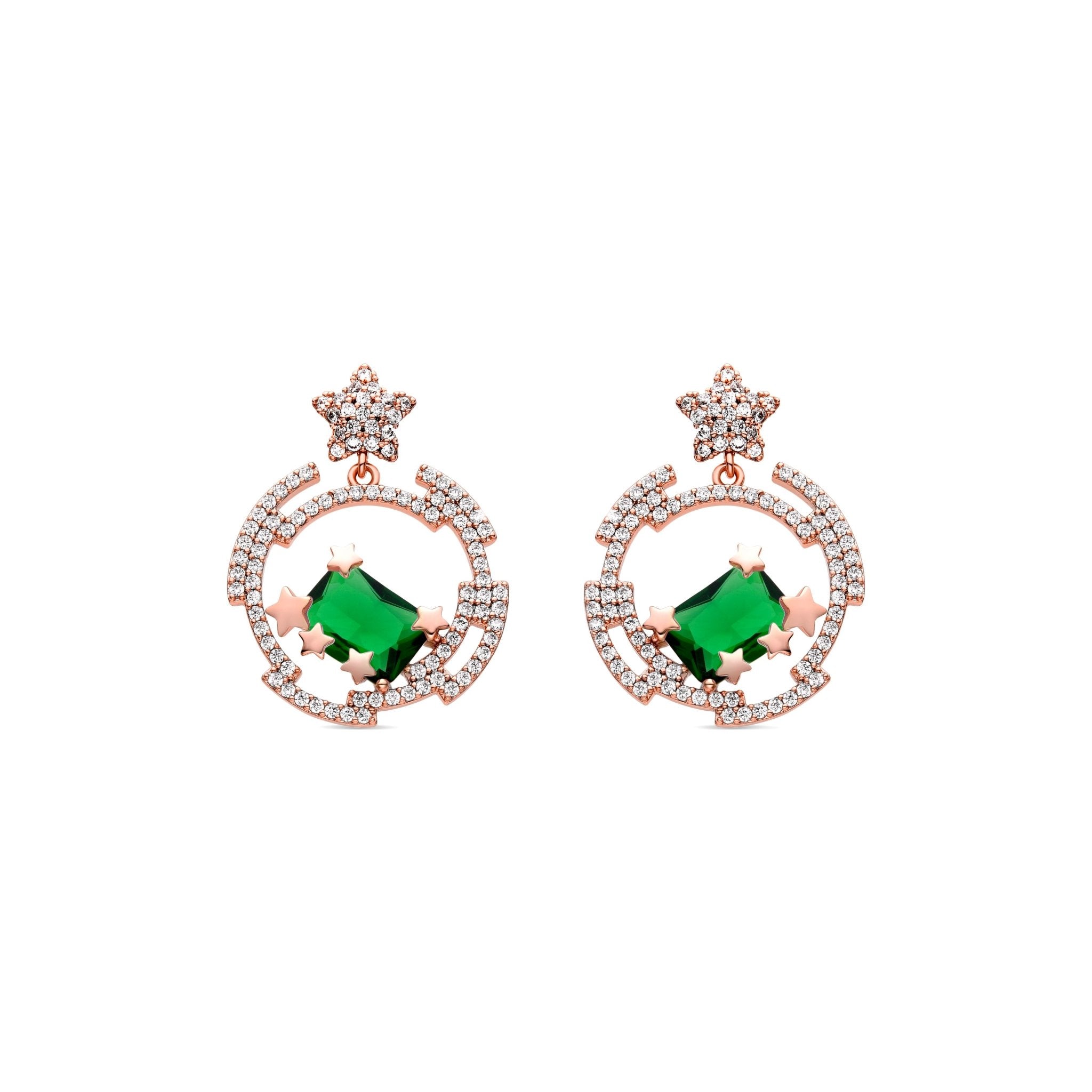 Boucles d'oreilles finition or 18k