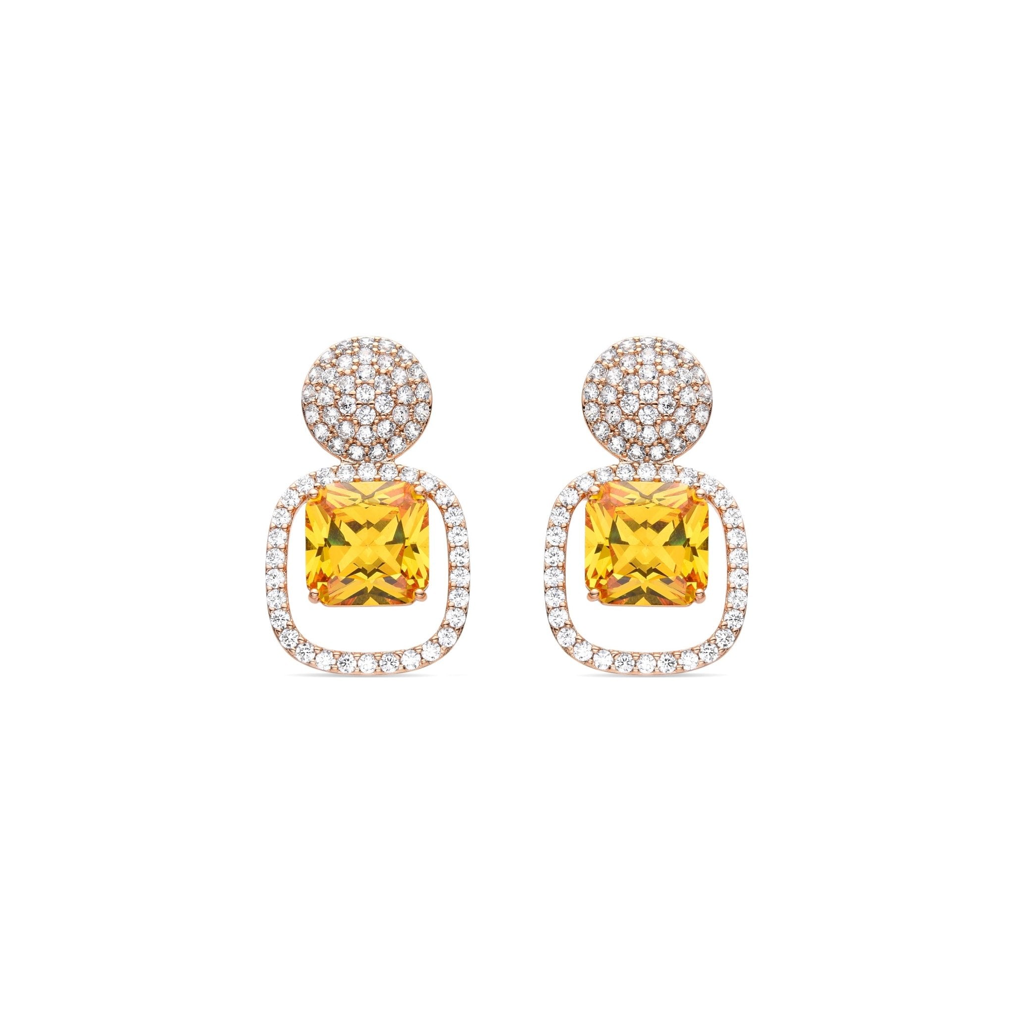 Pendientes acabado en oro 18k