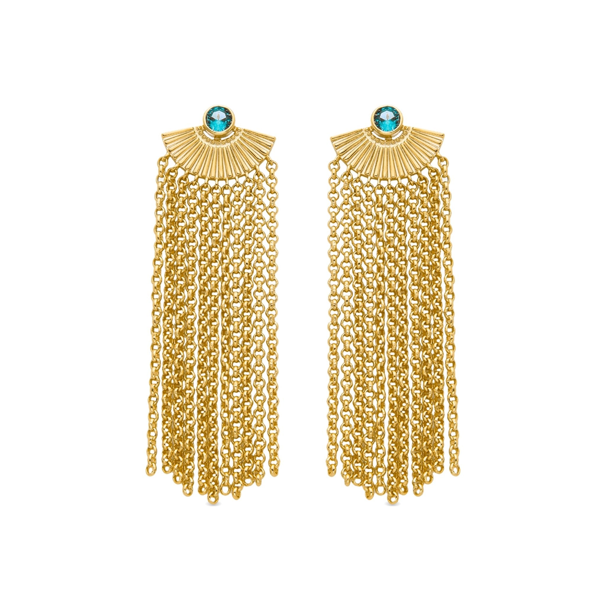 Pendientes acabado en oro 18k