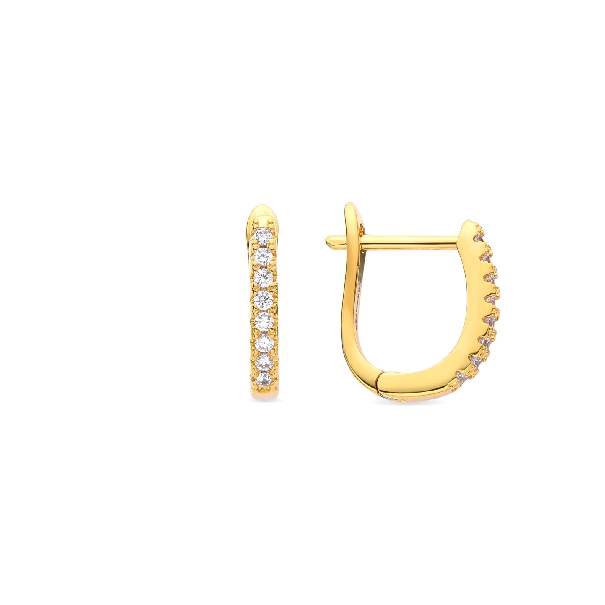 Ohrringe mit 18 Karat Gelbgold-Finish