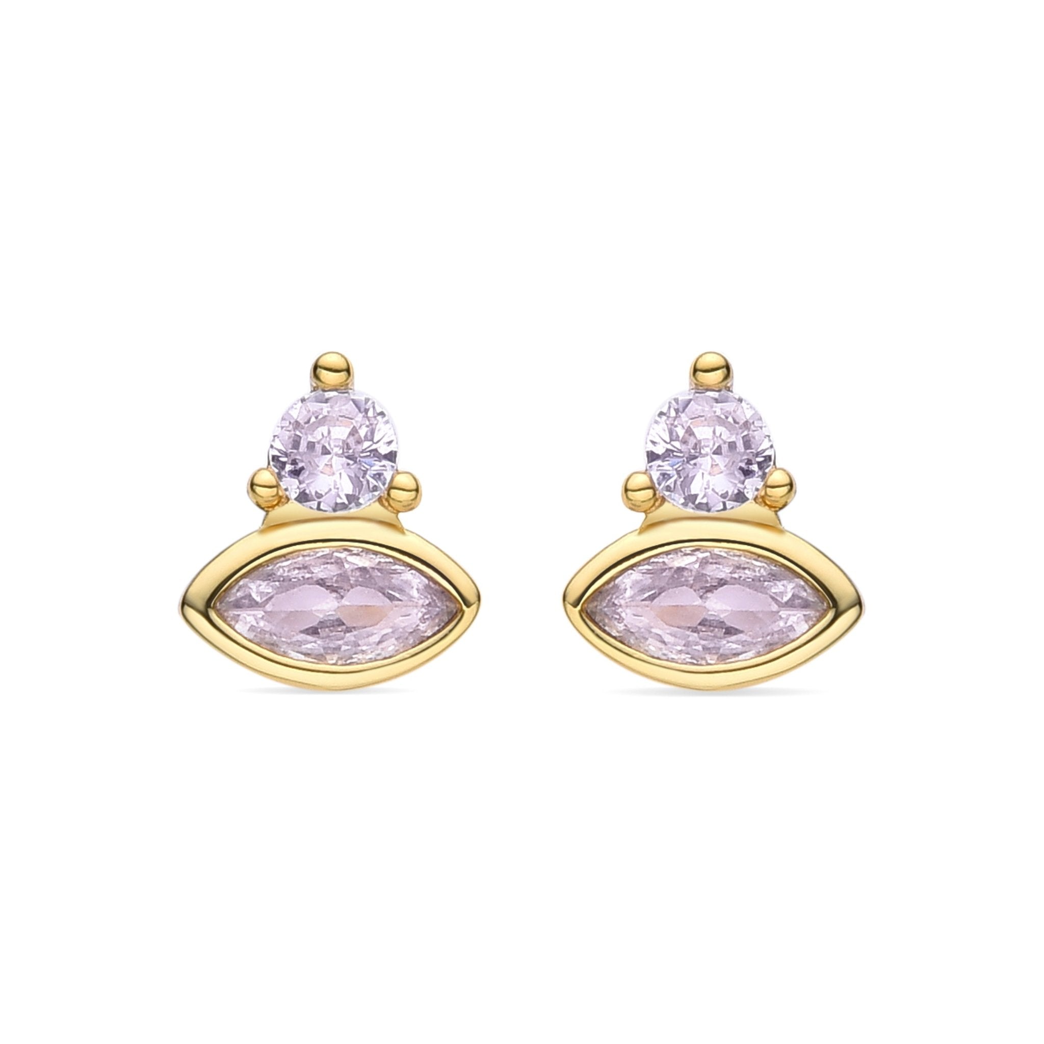 Ohrringe mit 18 Karat Gelbgold-Finish