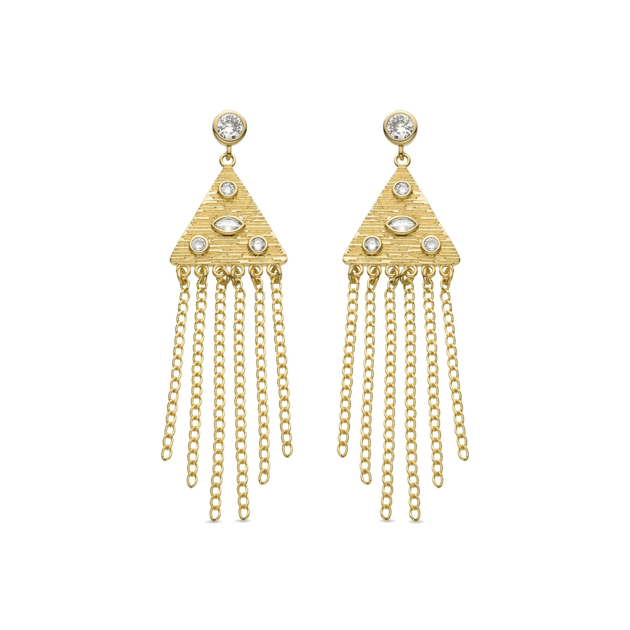 Pendientes acabado en oro amarilo 18k