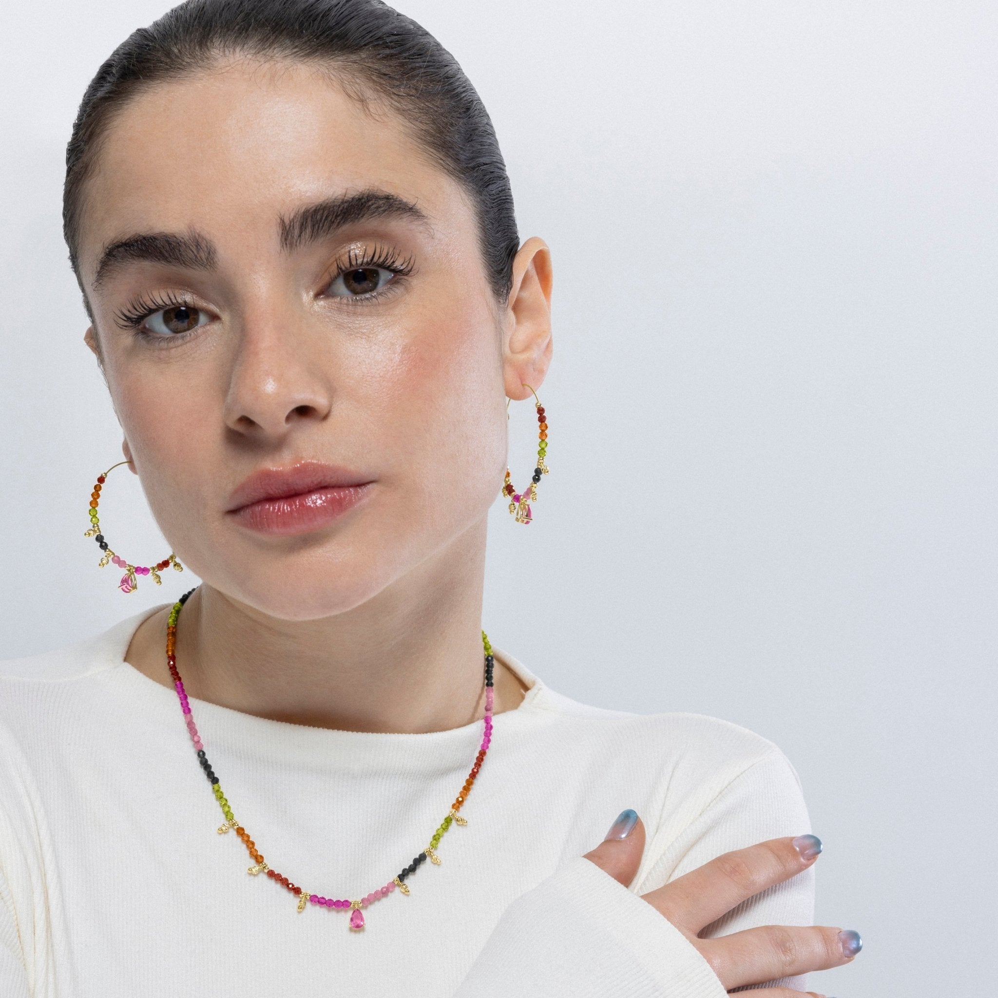 Pendientes acabado en oro amarilo 18k - LUX BY LUX