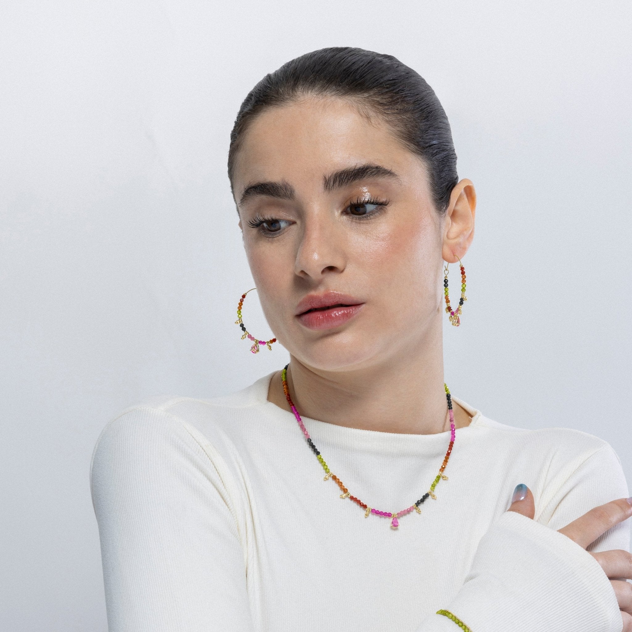 Pendientes acabado en oro amarilo 18k - LUX BY LUX