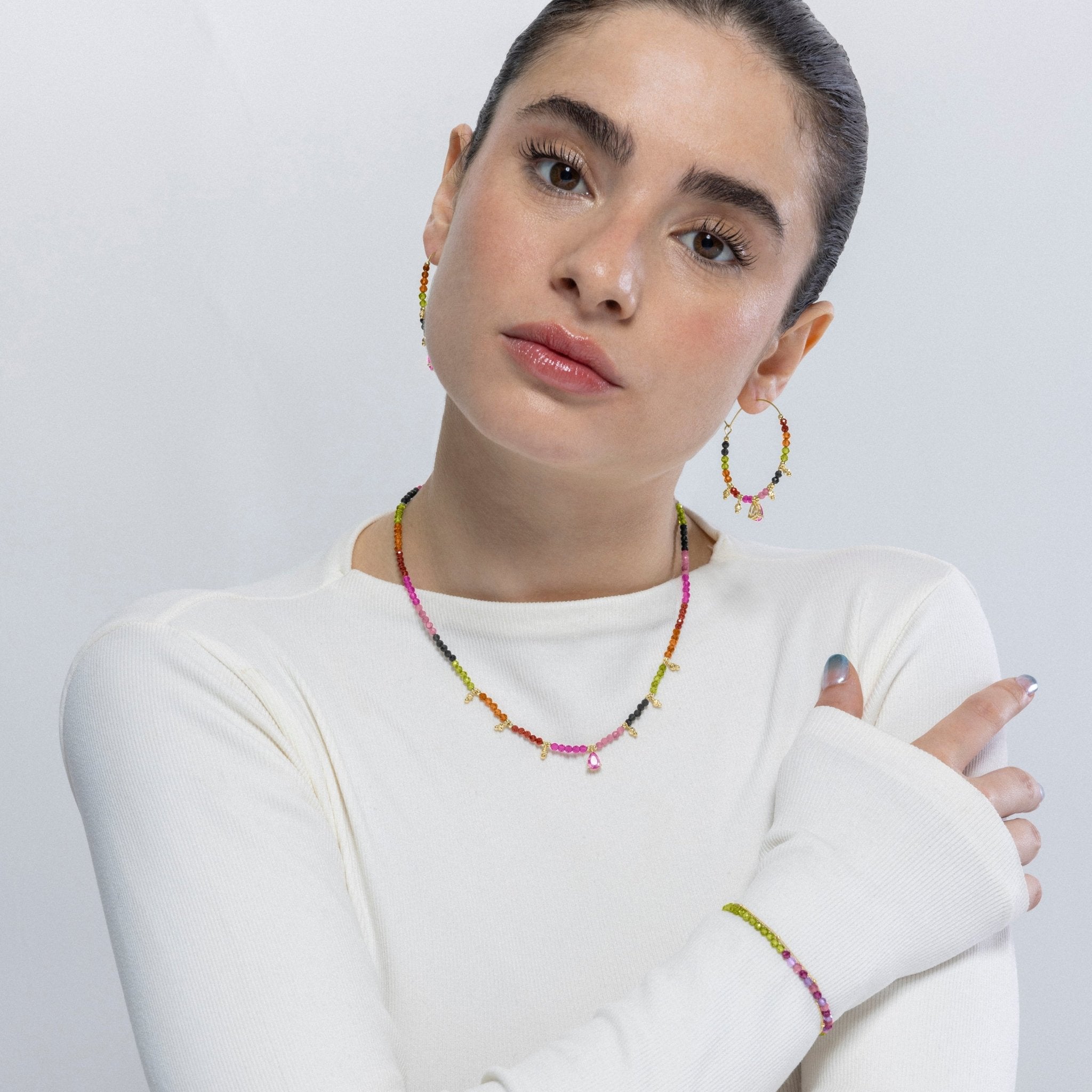 Pendientes acabado en oro amarilo 18k - LUX BY LUX